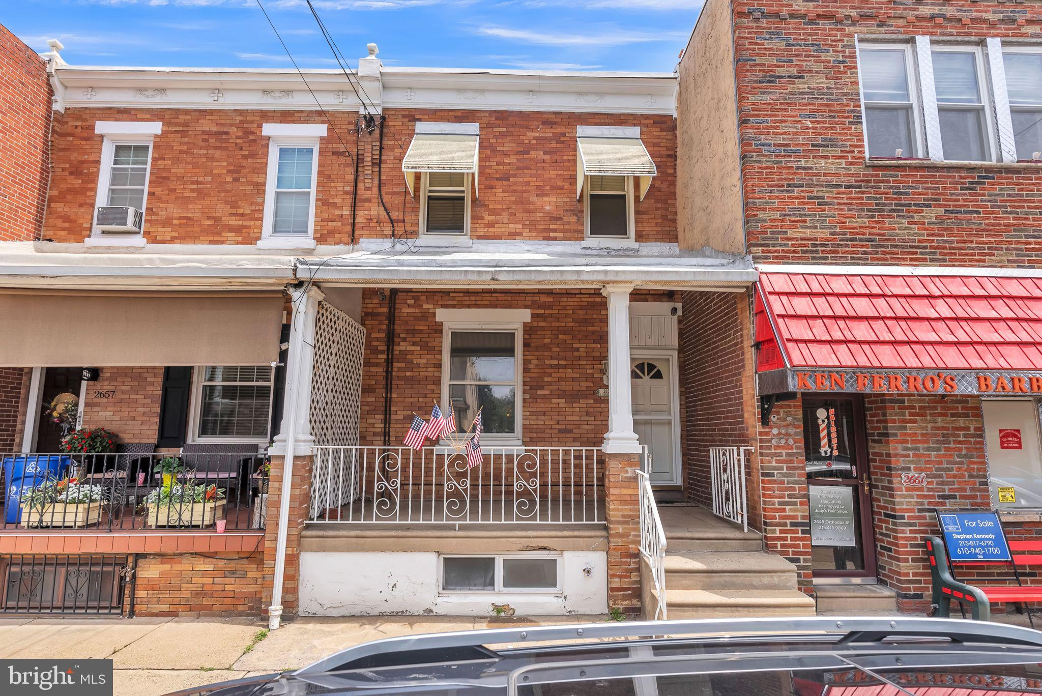 Welcome to 2659 Orthodox Street – a spacious and affordable rowhome in the heart of Bridesburg! This well-maintained property offers a large open-concept layout perfect for first-time homebuyers. The main level features a bright living room with a decorative fireplace, a huge eat-in kitchen with ample cabinetry, plus a convenient half bath and laundry area at the rear of the first floor.
Upstairs you'll find three generously sized bedrooms, including a front primary bedroom with a massive walk-in closet. Additional highlights include a covered front porch, stainless steel appliances, and plenty of storage space. Located on a quiet block just steps from local shops, restaurants, and public transportation. Don’t miss your chance to make this charming home yours!