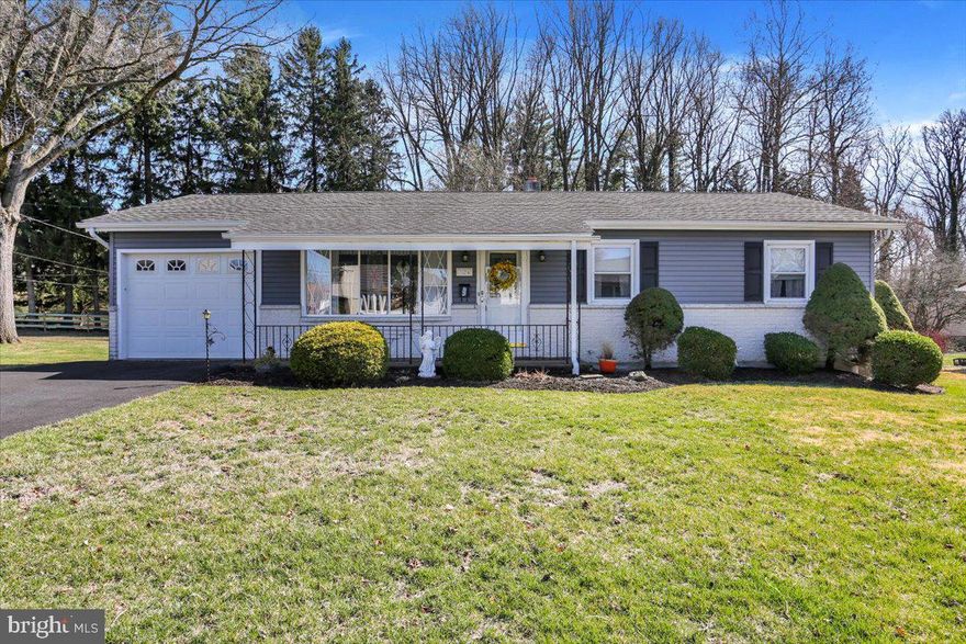 WELCOME HOME to this well cared for ranch home in the Greenfields neighborhood of Schulykill Valley SD. This one owner home has been maintained with love throughout the years and the roof, siding, gutters, garage door and windows were all recently replaced. The home is ideal for single floor, easy living and the interior can be made over as you please.  Relaxing and enjoying the outdoors will be a pleasure on this lot which backs up to trees and offers lovely privacy, which you can enjoy from the enclosed sunroom.  Central air, partially finished basement with bar, 1 car garage are all a bonus. Check out all that this home has to offer and make it yours before summer hits!