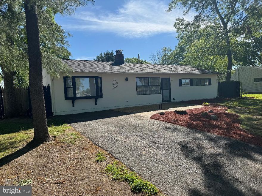 Expanded 4 bedroom updated ranch in the Oaktree Hollow section of Levittown with a great location across from the greenbelt. New roof, 3/4 bedroom or the 4th bedroom or could be a large den with access to the backyard and large bay window.  large eat in kitchen, all new flooring throughout the house with either w/w carpeting or laminate flooring,  nice 2 sided brick fireplace,  nice updated full bath,  large living room with plenty of windows looking out to the large level and fenced backyard, with storage, shed,  driveway parking, front and back porch,  great location near all major roads, restaurants and shopping,   This home will not last.  ( more pictures of the inside and outside will be uploaded soon!!!)  Please contact the listing agent with any questions