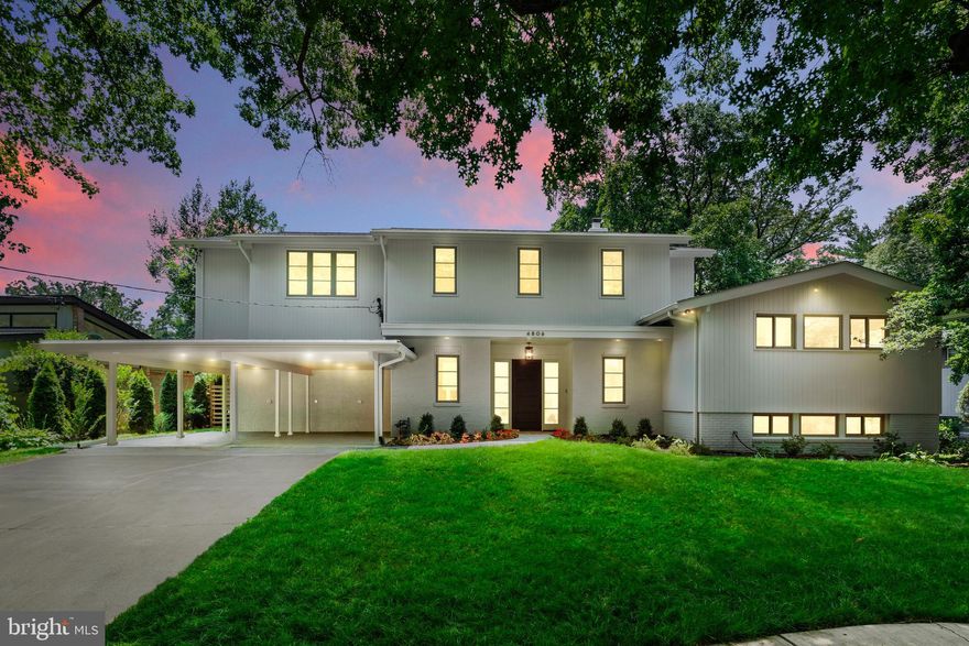 COMING SOON! Presenting 4806 Grantham Ave, an extraordinary residence in the highly desired Town of Somerset (Chevy Chase, Maryland) that has been meticulously renovated resulting in a harmonious blend of timeless elegance and modern luxury.

This stunning home, featuring 6 bedrooms, 5 full bathrooms, and 1 half bathroom, has undergone a comprehensive transformation, showcasing exquisite craftsmanship and attention to detail. From the moment you enter, you'll be captivated by the seamless fusion of architectural sophistication and contemporary design and the light from South facing floor to ceiling windows.

The main level welcomes you with an open and airy floor plan, where every space has been thoughtfully reimagined to create an inviting and functional environment for both daily living and entertaining. The chef's kitchen, a focal point of the renovation, boasts state-of-the-art appliances, custom cabinetry, and a center island, offering the perfect balance of form and function.

The primary suite, a true masterpiece of the renovation, exudes luxury and tranquility, featuring a spa en-suite bathroom, two custom walk-in closets, and a private adjacent sitting room. Each additional bedroom and bathroom has been thoughtfully renovated to offer modern comfort and style with three offering en-suite bathrooms for easy living and the others have easy access to hall bathrooms.

Every aspect of the home, from the increased ceiling height, new roof, and upgraded mechanical systems, reflects the unparalleled quality and craftsmanship of the renovation. Sliding glass doors leading to tranquil outdoor spaces provide a serene backdrop for al fresco dining, relaxation, and recreation.

Nestled in the coveted neighborhood of the Town of Somerset in Chevy Chase, Maryland, this residence offers the rare combination of a tree-lined neighborhood, town pool, tennis, basketball courts and even your own Mayor, all with easy access to Metro, restaurants, Norwood Park, Capital Crescent Trail, and all the DC attractions.

This home has it all with plenty of room to relax, play, work, and entertain! Discover the artistry and attention to detail that define this home!