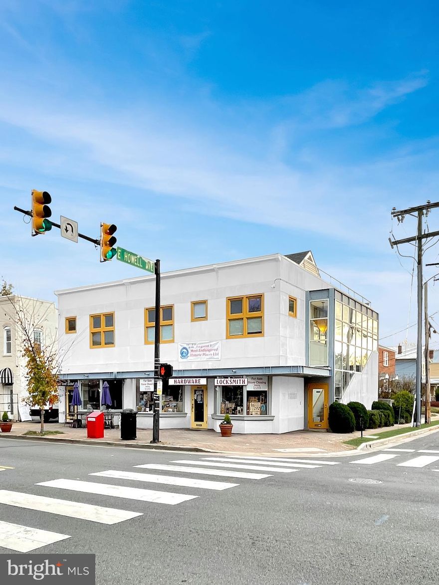 We are pleased to present this unique opportunity to own a mixed use building in the highly desirable and charming Del Ray neighborhood. The building includes two retail spaces one 850 sf space with a month to month lease and one 1,36 0sf space that just resigned a 5 year lease. There are executive offices on the upper two levels with month to month tenants. The flexible zoning will allow for residential conversion of the upper two floors all tenants month to month. This property is situated in the prime location on Mt. Vernon Avenue. The alley is shared with adjacent property owner. The building is surrounded by shops and restaurants in a family friendly and walkable neighborhood, with an average home sale price of $1 million. Contact listing broker for more information.