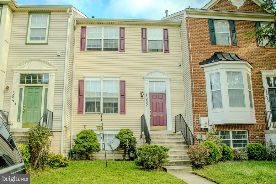 Charming three-level townhome in sought-after Seven Oaks! Bright, open main level flows to a sunny eat-in kitchen. The fully finished walk-out lower level adds flexible living space and features a cozy gas fireplace and a backyard that backs to mature trees for extra privacy. Enjoy resort-style amenities including multiple pools, fitness centers, clubhouses, tennis/basketball courts, tot lots, and trails. Commuter’s dream with quick access to Fort Meade/NSA, the Odenton MARC station, BWI, Rt 32/295/97, and shopping/dining. Tucked on a quiet court yet close to everything—welcome home to 1552 Falling Brook Ct! Seller requires a 90-day post-settlement rent-back.