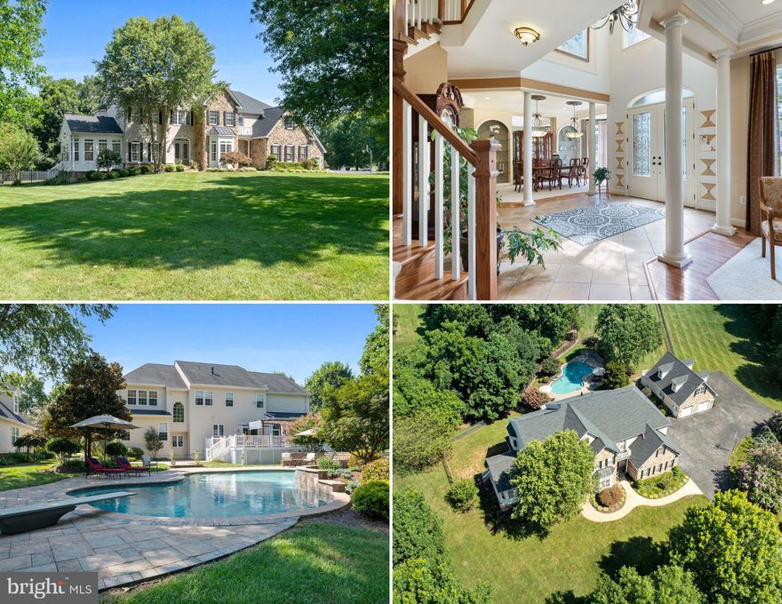COMING SOON! Welcome to your dream estate in the highly sought-after Dunkirk location in Northern Calvert County! This 6-bedroom, 5 full and 2 half bath residence offers over 7,700 sq ft of luxury living, a fully finished basement, home theatre, detached garage, and a resort-style pool—truly a home with everything you need PLUS more! From the moment you arrive… you’ll be captivated by the stunning curb appeal: stone and brick exterior, a grand circular driveway with tons of parking, a fenced lawn with a dedicated dog area, pool area and play area, a detached garage, and an immaculate maintained lawn. Step inside the front door to a striking foyer with soaring 10-ft ceilings, custom trim, and natural light streaming through Palladian and bay windows. To one side, the formal dining room shines with tray ceilings, recessed lighting, and built-in shelving. On the other, a cozy sitting nook flows seamlessly into the sunroom, a light-filled retreat with walls of windows! The heart of the home is the spacious family room, featuring coffered ceilings, a pellet stove with stone surround, and flows seamlessly into the gourmet kitchen. The chef’s kitchen is a showpiece with upgraded granite countertops, double ovens, walk-in pantry, large island with seating and storage, breakfast nook with deck access, top-of-the-line stainless appliances, and built-in workstations. Additional main-level highlights include a large office with custom cabinetry, a remodeled mudroom/laundry room with private entrance, storage, and granite folding counters… a butler’s pantry with wine chiller, and two convenient powder rooms. Upstairs, retreat to the expansive primary suite featuring a sitting room with double-sided gas fireplace and wet bar, two walk-in closets, and a spa-like bathroom remodeled in 2023! Enjoy dual sinks with a towel warmer, a pedestal soaking tub, a tiled walk-in shower with dual shower heads, and a spacious walk-in linen closet. The upper level also offers a bedroom with en-suite bath and walk-in closet, two additional bedrooms connected by a Jack-and-Jill bath, a fifth bedroom with private bath, and a large loft area for an additional hangout or play area! Bring the party to the fully finished basement, built for entertaining and relaxation!!!! A massive rec room is anchored by a custom wet bar with cabinetry, dishwasher, wine chiller, and mini fridge. Enjoy movie nights in the theater room with surround sound, stay active in the fitness room (bedroom #6), or unwind in the poker/game room and family lounge. A convenient full bathroom completes this level. But wait… there’s more! Outside, the amenities continue with a 3-car attached garage and a 2-car detached garage with workshop, roughed-in bath, ductwork, shelving, and upper-level loft with tons of storage. The fenced backyard is highlighted by a Gunite chlorine pool with 2 waterfalls, a diving board, 9-ft depth, solid service pool cover, plus a 17-zone irrigation system for effortless lawn care! Additional upgrades include a new roof (2018), radon mitigation system, Artison well with new interior/exterior pumps (2018), and dual-zoned HVAC systems (2014 & 2020). Community amenities include common area maintenance, soccer field, basketball court, playground, walking trails, and a rentable community barn with fire-pit, lighting, tables, and chairs. This estate is tucked in a prime Calvert County location just minutes to DC, NOVA, military bases, shops, schools, and dining… the ultimate combination of elegance, function, and lifestyle... schedule your private showing today!