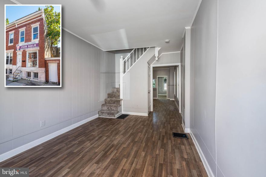 INCREDIBLE OPPORTUNITY TO OWN THIS TURNKEY ROWHOME!  Main level with wood flooring, a spacious living room, separate dining room, a large kitchen with laundry hookups, and a half bath, upper level with 3 bedrooms, 1 full bath, and an unfinished basement for storage!  Convenient to Druid Hill Park & downtown Baltimore!