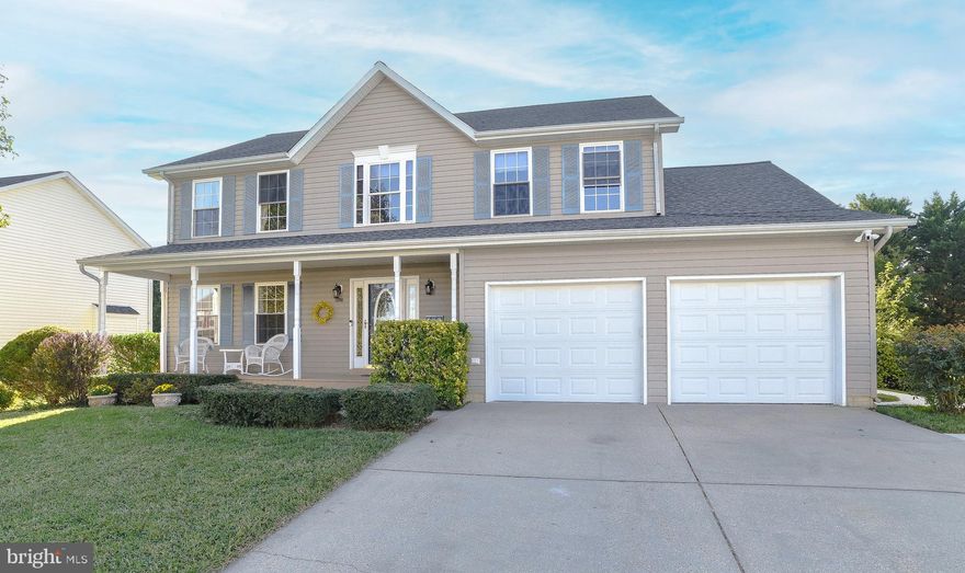 Charming Colonial with a New, Incredible Sunroom Addition that has a 12-foot Cathedral Ceiling, LVP Flooring and Tons of Natural Light streaming in.  This Compton Model, built by QBH in 2002, has Gorgeous Hardwood Flooring throughout and an Open Floorplan.  All the big ticket items have been updated/upgraded...roof, HVAC, Hot Water Heater, and more.  The Inviting Covered Front Porch leads to a Large Living Room and Formal Dining Room. Bright Kitchen with Stainless Appliances, Corian Countertops and a Large Island with Breakfast Bar and Storage. Lovely Primary Suite on the Second Level with Walk-In Closet and Ensuite Primary Bathroom with a Relaxing Soaker Tub, Separate Shower and Double Vanity. The 2nd Level has Three (3) Additional Bedrooms and another Full Bathroom.  Fully Finished Basement with Tile Flooring, Potential 5th Bedroom/Office/Den/Gym, a 3rd Full Bathroom, 2nd Family Room and a Large Storage Room. Entertain in the Fenced-In Backyard that Backs to Trees.  8x10’ Storage Shed, Two Car Garage and Plenty of Parking.  This Sweet Property has been loved by the Sellers.