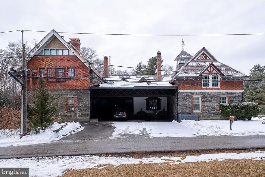 A RARE GEM IN THE HEART OF BRYN MAWR, PA!

Set back on 0.88 acres at 266 Beechwood Dr. in Bryn Mawr, this 1889 stone twin, originally the carriage house for the former Wentworth Estate, blends period character with privacy. A new slate roof is in progress, and the carport/loft roof includes solar panels. Distinctive details include a turret, original stonework, and three fireplaces

Approximately 4,630 square feet with five bedrooms and three‑and‑a‑half baths across nine rooms. EV‑ready with a dedicated charger. Electric heat, public water, and on‑site septic. Radnor Township and Radnor School District. Walk to Garrett Hill dining and shops, with nearby train access.

Secluded setting surrounded by mature trees, plus a small backyard pond and two rain gardens that receive storm water via underground conduit. Beechwood Drive is a private lane with shared maintenance for paving and snow removal; township handles trash.

Note: The primary bedroom fireplace is not safe to use until inspected and repaired by a qualified professional.  Front door re‑varnishing and second‑floor turret window work in progress. Public records may show 266 S Roberts Rd; title and township list 266 Beechwood Dr.