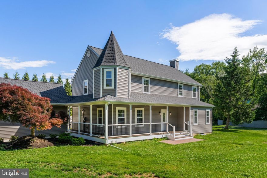 Situated on approximately 1.5 acres, this beautifully renovated property offers modern updates, generous living space, and exceptional versatility with 6 bedrooms (4 upstairs and 2 on the main level), ideal for family, guests, or flexible living arrangements; the home features a bright open floor plan with recessed lighting throughout, a newly updated kitchen with stylish countertops, modern cabinetry, and stainless steel appliances, a living room with electric fireplace and updated bathrooms with a clean modern look; recent exterior improvements include a new roof, siding, and windows; a private in-law suite above the garage with a separate entrance provides space for extended family, guests, or potential rental income; outdoor features include an updated Trex deck overlooking a spacious fenced backyard and a covered front porch; located minutes from Core Creek Park with convenient access to Route 1; additional value includes a large detached shed with over 2,000 sq ft and 16-foot ceilings with its own entrance from Route 1, ideal for business, workshop, or storage; upgrades also include a new HVAC system, updated electric panel, and water heater, making this a move-in-ready home with space, privacy, and business potential.