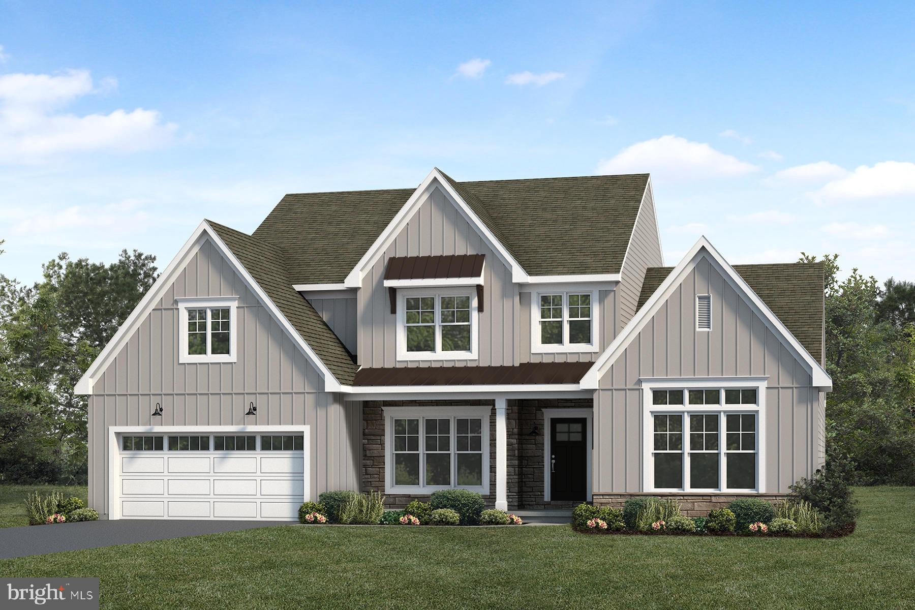 UNDER CONSTRUCTION – AVAILABLE THIS FALL: This beautiful 2-story home includes a welcoming front porch, and a 3-car side-load garage with entry into a spacious laundry room. The thoughtfully designed, open floor plan features 9’ceilings in the basement and on the first floor and a 2-story foyer extending to the great room. Stylish vinyl plank flooring flows throughout the main living areas. A study is across the foyer from the formal dining room, highlighted by a tray ceiling and an accent wall. The kitchen is well-equipped with quartz countertops, a tile backsplash, stainless steel appliances, and a large center island and pantry. Next to the kitchen is a sunny breakfast area that provides access to the rear patio and the great room, warmed by a gas fireplace with a stone and decorative trim surround that creates the perfect focal point. Tucked quietly to the back of the home, the first-floor owner’s suite has a private bathroom with a tile shower, double bowl vanity, and an expansive closet. There are 3 additional bedrooms and a full bathroom on the second floor.
