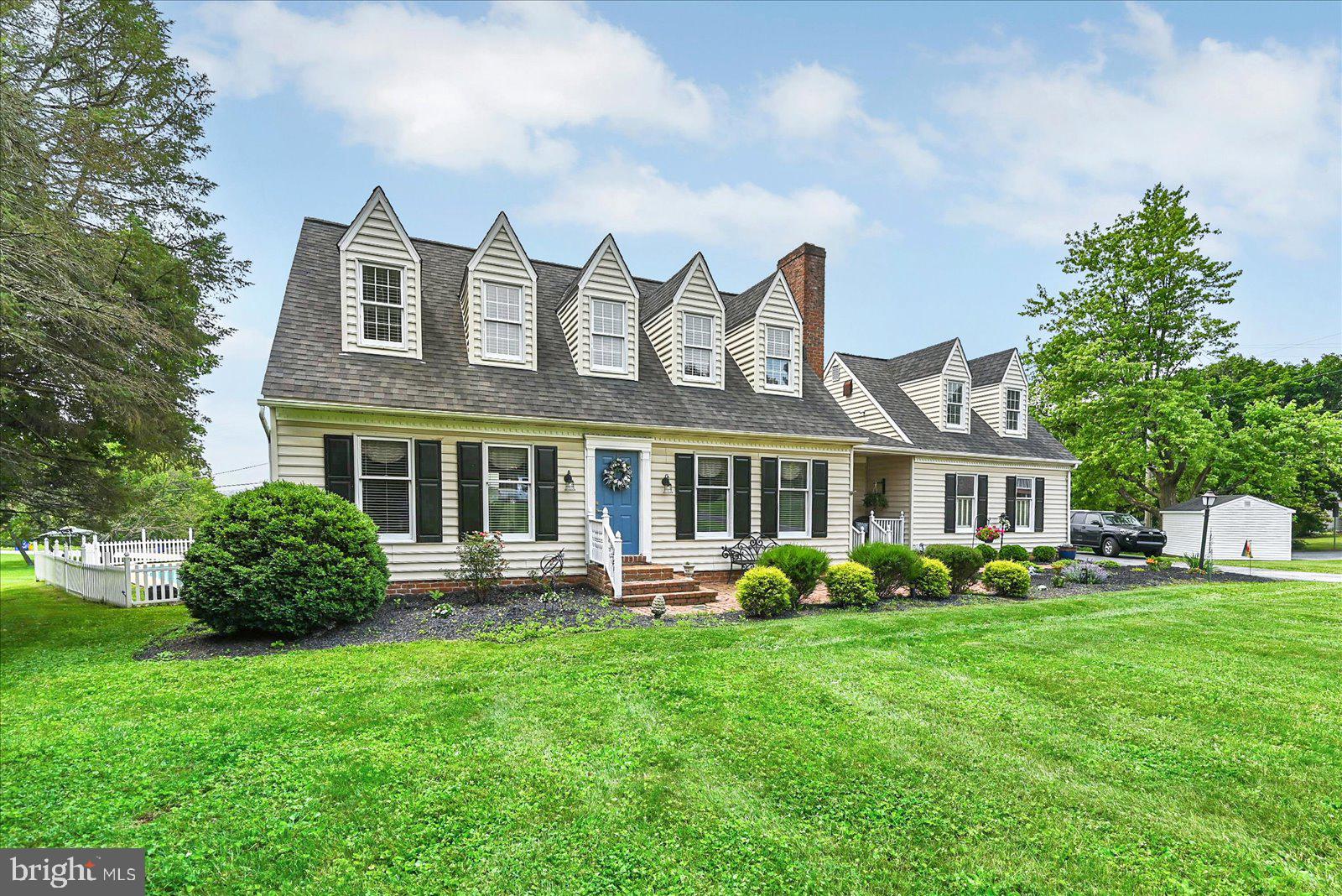 NEW PRICE ON THIS BEAUTY! Located in the desirable Stone Ridge neighborhood, this beautiful capecod offers classic architecture and exceptional outdoor living on a spacious half-acre lot on a cul-de-sac. Featuring 4 bedrooms and 3.5 bathrooms, this home blends traditional charm with modern convenience.
The main level welcomes you with a formal entryway, a bright living room, a formal dining room, and a cozy family room with a fireplace—perfect for gatherings. Hardwoods through out the whole first floor, main floor laundry and the family room with doors leading to the screened in porch. The kitchen offers ample counter space (granite tops), stainless appliances, island and a casual dining area overlooking the backyard. Upstairs, there are 2 primary suites each with a private bath. 2 additional spacious bedrooms with large closets.
Step outside to your private oasis, complete with a beautifully maintained in-ground pool, ideal for relaxing and entertaining . The expansive backyard offers plenty of space for play, gardening. Bonus room was a 2-car garage and can easily be converted back. Fantastic location for commuting to MD, close to shopping, schools and major routes.
*** BRAND NEW POOL PUMP AND FILTER***