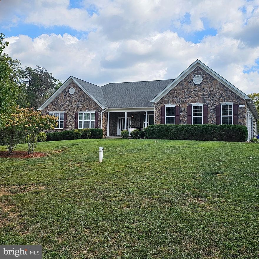 This custom built, luxury rancher is one level living at it's finest plus a full basement. It has all the bells and whistles from the luxury primary bath to the gourmet kitchen. The home has a central vac system and 36' hallways.  The 3 car garage and over-sized driveway can accommodate 8-10 cars. Some of the features include wainscoting in the the dining room, gas fireplaces in the main level dining room and the family room, a sunroom, a multi-level double-sided deck and a half acre fence around the pool. The pool features a waterfall and has piping in place for a pool heater.  The 3+ acre lot backs to a forest conservation area. There is a 20X30 parking pad for an RV at the back of the lot with electricity.