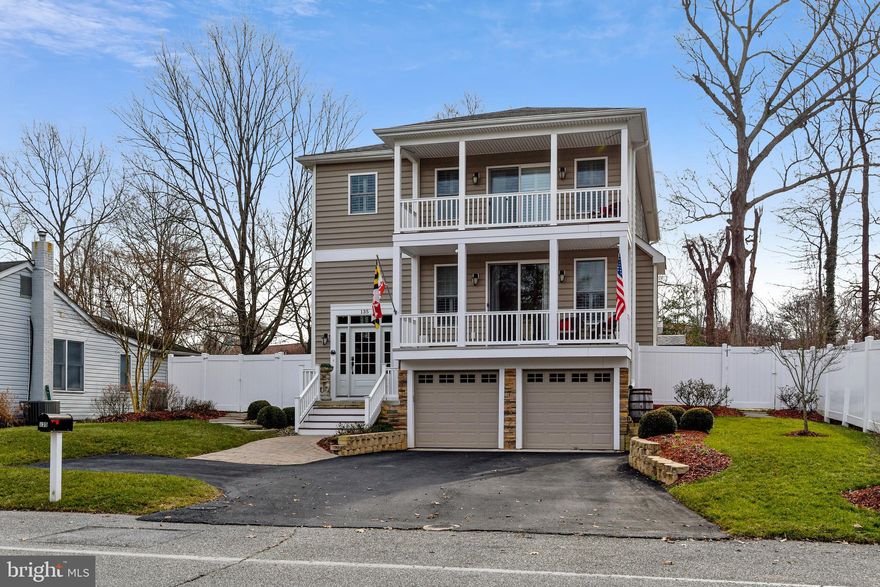 Stunning Coastal-style three-level home with all the right touches. Hardwood floors throughout, plantation shutters on windows and doors, 9-foot ceilings, two gas fireplaces,  gorgeous open concept kitchen. Kitchen features granite countertops, stainless Frigidaire appliances, Bosch dishwasher and wine cooler. Opens to expansive dining area and living room that opens to a comfortable sitting porch.  Family room leads to covered back porch that overlooks fully-fenced yard with fire pit and professional landscaping. Turnkey home a few steps away from Folger McKinsey Elementary School!  Four bedrooms and three baths on the second floor. Lower level features a Bonus Room  with closet and window that could be a fifth bedroom. Pantry storage closet on lower level plus a full room of shelving, a half bath, and a utility room with sink. Enter lower level from garage. Two-car garage plus driveway parking. Ample entertaining space or play space in the back. Underground sprinkler system makes garden up-keep a dream. Low-maintenance vinyl privacy fencing. Just move in and enjoy this elegant, fresh home with all the right finishing touches!