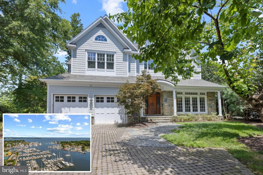 Quintessential waterfront home in the heart of Eastport with water views on Back Creek with deeded boat slip. This impeccable coastal Colonial style home is beautifully appointed making it turn-key for either a forever home or a fabulous weekend escape. The highly sought-after Eastport location is conveniently walkable to everything Eastport and Annapolis has to offer. Tucked away in a small enclave of homes, this magnificent custom home with 2 car garage was custom built to the highest standards and boasts the perfect floor plan for entertaining and enjoying the views. The community pier services the 10 homes (5 single family and 5 townhomes) in the community and your deeded 50’x14’ boat slip with 8ft MLW is the largest available located right at the end of the pier for easy maneuverability. Inside, the thoughtful floorplan combines an open floor plan with cozy spaces for easy entertaining for small or large gatherings. Featuring beautiful hardwood floors, extensive millwork, gourmet Kitchen, double sided fireplace, high ceilings and walls of windows, letting in tons of light and capturing the views. The main office is perfectly located, overlooking the swim spa/plunge pool.  The Primary suite boasts a spacious floor plan with private balcony, walk-in closet and luxury spa bath. A relaxing private retreat to begin and end every day. With 3 additional bedrooms, one ensuite and 2 sharing a full bath, there is plenty of room for family and friends. Need even more space? The third level with full bath  and Family room/potential bedroom and the fully finished lower level with bedroom, full bath, game room, wet bar and bonus room covers a variety of living arrangements. Outside, the waterside pool, patio and deck across the back of the home  is great for dining al fresco on cool summer nights and the lush backyard is perfect for entertaining. Stroll the artful and nautical streets of Eastport to amenities like: restaurants, pubs and street-end parks. Not to mention you are merely steps away from downtown Annapolis and Naval Academy attractions. From this location, just a short cruise on Back Creek and you can venture off to some of the Bay's best cruising and fishing areas or take a turn up Spa Creek and cruise into downtown Annapolis. The historic 18th-century seaport town of Annapolis, Maryland is America's sailing capital. Annapolis offers the perfect balance of small-town charm and big world sophistication. Welcome Home!