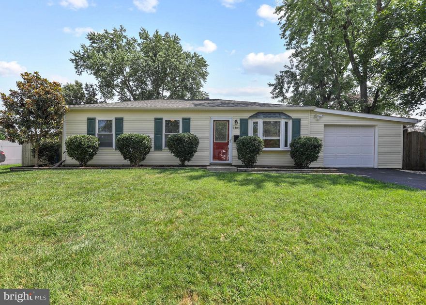 Beautiful, move-in ready rancher with an oversized one car garage, 3 bedrooms, 1 full bath, with many updates throughout. Recent interior updates include LVP flooring throughout the main living area, fresh paint throughout, newly carpeted bedrooms, an updated full bath, and a full-sized laundry room equipped with brand new plumping, washer, and dryer. Gorgeously renovated eat-in kitchen with 42” soft close cabinetry, granite countertops, stainless steel appliances, and marble tile backsplash that opens into a large bonus family room with cathedral ceilings and a large slider that leads out to the patio. Perfect for enjoying your morning coffee or hosting family and friends. But wait there’s more! There’s a spacious, privacy fenced in back yard with two sheds that convey with the property. Other updates include a new roof (2019) and newer windows (2015).