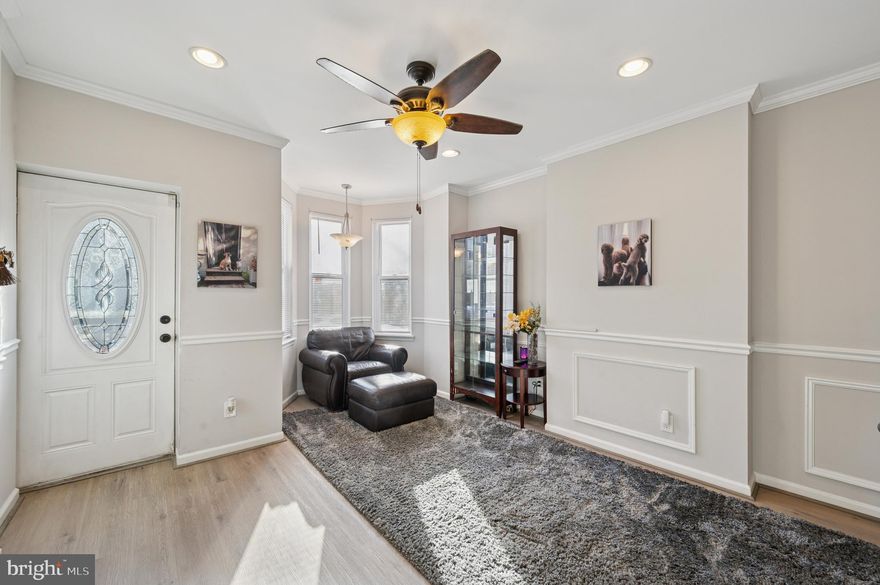 Welcome to this beautifully maintained 3-bedroom, 2.5-bath rowhome offering the perfect blend of warmth, functionality, and style. Nestled in the vibrant Point Breeze neighborhood, this home combines modern updates with timeless character — ideal for anyone seeking move-in-ready city living.

Step inside and you’re greeted by an open-concept main level filled with natural light and thoughtful details. The kitchen features rich wood cabinetry, granite countertops, pendant lighting, and stainless-steel appliances — perfect for everyday meals or entertaining. From the kitchen, step out to a private back patio, ideal for grilling, morning coffee, or quiet evenings outdoors.

Upstairs, you’ll find three comfortable bedrooms, each bright and inviting with neutral tones. The primary suite includes access to a private third-floor terrace, creating a peaceful retreat for fresh air and city views. The full bath features a timeless tile surround and updated vanity, while a convenient main-level powder room adds extra functionality. The finished basement provides additional living space ideal for a media room, home office, or gym, along with dedicated storage and laundry.

The heating and air conditioning unit has been replaced and is under 5 years old, offering added peace of mind and energy efficiency for years to come.

The exterior has been freshly painted, enhancing the home’s curb appeal and making it truly stand out on this charming block. Located just blocks from Dock Street South Brewery and Sprouts Farmers Market, you’ll love the convenience of nearby dining, shopping, and coffee spots. Outdoor lovers will appreciate Chew Playground and the Schuylkill River Trail just minutes away, while commuters enjoy easy access to the Broad Street Line, I-76, and University City.

With fresh paint inside and out, two outdoor spaces, recessed lighting, modern finishes, and a recently updated HVAC system, this home offers both comfort and style in one of Philadelphia’s most dynamic neighborhoods. Whether you’re a first-time buyer, investor, or simply looking to settle into a thriving community, this is a wonderful place to call home.