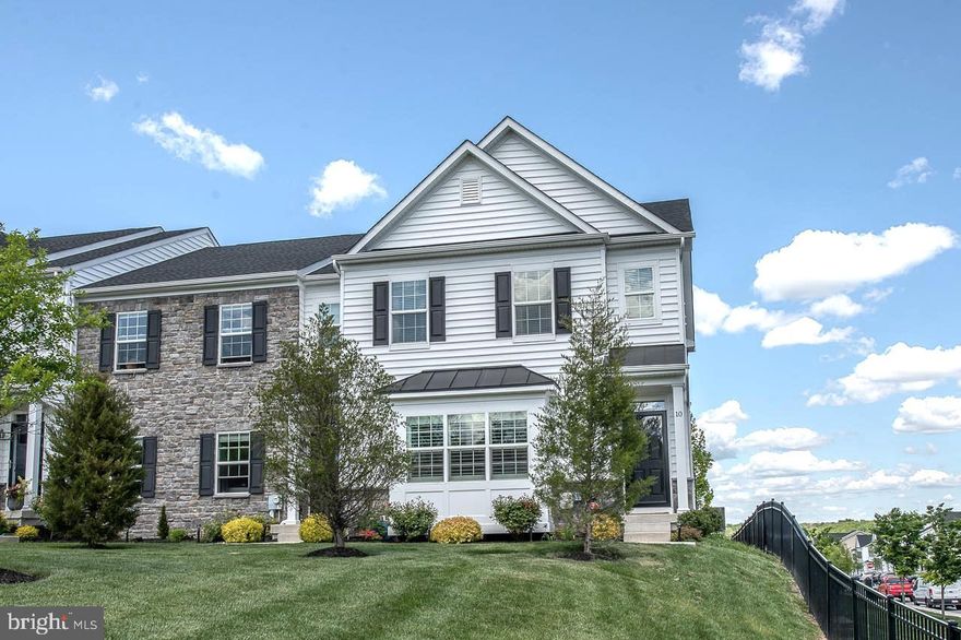 This Luxurious End Unit Townhouse near Downtown Media is sure to please! Beautiful End Unit with Glorious Views of Open Space with Gazebo in Front of House in  the desirable Reserve at Rose Tree Community. Entire home is Tastefully Decorated with great attention to Location and Detail. Bright and Open Floorplan,  Premium Lot, Large Gourmet White Kitchen, Upgraded Appliances, Gorgeous Carrera Quartz Counters, Opens to the Dining Area and Large Living Room with Gas Fireplace.  Hardwood Floors, Upgrades throughout, Spacious Bedrooms, Custom Closets, Plantation Shutters, Wood Blinds, Great Finished Basement includes a Recreation Space, a separate office/4th Bedroom/Inlaw/Aupair etc.  with EGRESS window - a Full Bath and Lots of Storage Space.  2 Car Garage. Welcome Home!