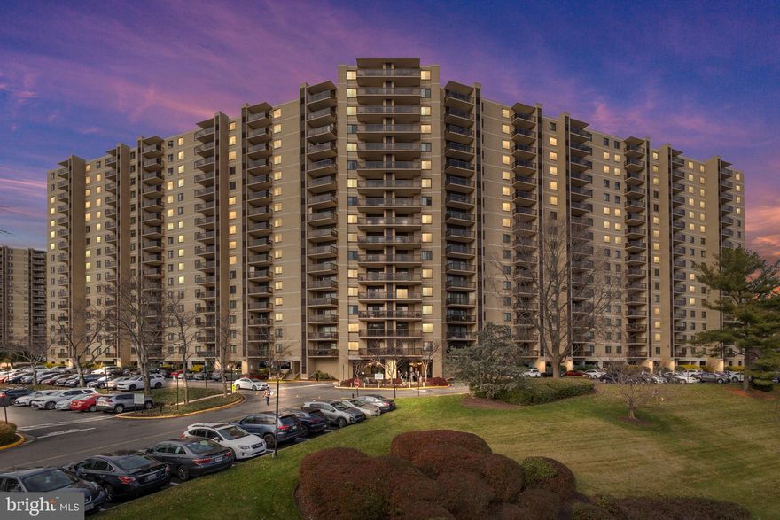 Just listed, rarely available J model end unit in building 1 of The Watergate. Priced to sell with new carpet and paint throughout. This 2 bed, 2 bath 1,621 square foot unit includes a den off the living room which can easily be converted into a 3rd bedroom. Sale also includes an assigned garage parking space and additional storage. This unit has great views from its 10th floor large balcony and receives tons of light throughout the day. The condo fees include all utilities and all available amenities at this resort style community. Indoor and outdoor pools, jacuzzi, tennis, racquetball and pickleball courts, a fitness center, playground, convenience store, café, self-car washing station and more. The Watergate includes 24 hour security, free shuttle to the blue line and is just a quick drive to everything inside the beltway and DC.