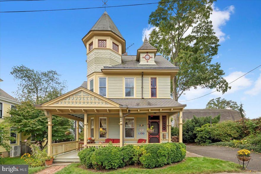 An amazing Doylestown Borough Victorian built in 1897.   You have been admiring this home and it is now available  for the first time in almost 30 years.    Lovingly maintained by the current owners,  it offers the charm of  late 19th century architecture but beautifully updated for today's lifestyle.  The eye catching wrap around porch is the perfect gathering spot any time of day.  Enjoy the beautiful rear yard  when looking for a quiet moment.  The first floor includes a gracious living room, dining room, updated kitchen, and a light filled  family room addition with brick fireplace, wall of windows and vaulted ceiling.   Two bedrooms, an office space  and an updated bathroom with laundry area on the second floor, while the master suite, oversized walk in closet and full bath take over the 3rd floor.   THE HIGHLIGHTS OF THIS DOYLESTOWN TREASURE  are: hardwood floors, central air, 2nd floor laundry,  updated kitchen with Superior Cabinetry, fireplace,  finished 3rd floor master suite,  family room addition, huge wrap around front porch, landscaped private rear yard, and Location, Location,  Location!   Close to all that Doylestown Boro has to offer,  easy access to Rt. 202 Parkway and New Hope and part of the excellent Central Bucks School District. Welcome Home!
Make an appointment to feel its warmth and history.
