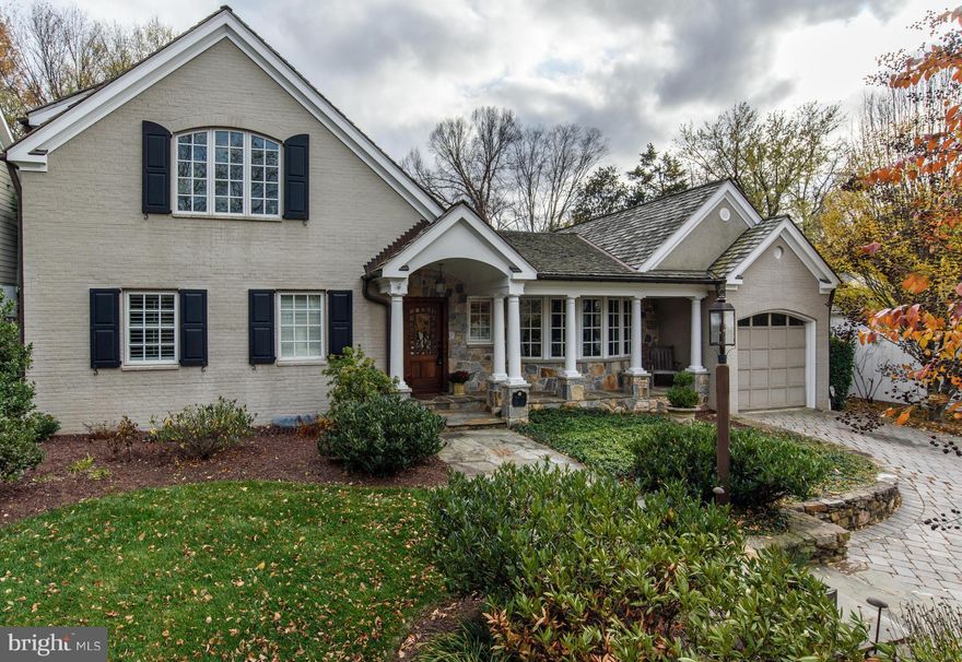 Expanded & fully renovated home in the heart of Bethesda - walk to all amenities & METRO! 2002 upgrades include timeless gourmet kitchen w/state-of-the art appliances adjacent to family rm w/high ceils overlooks STUNNING yard w/pool, spa, waterfall & firepl! Master bedroom expansion on 2nd level, add'l bedrooms on main level + study. Finished lower level.