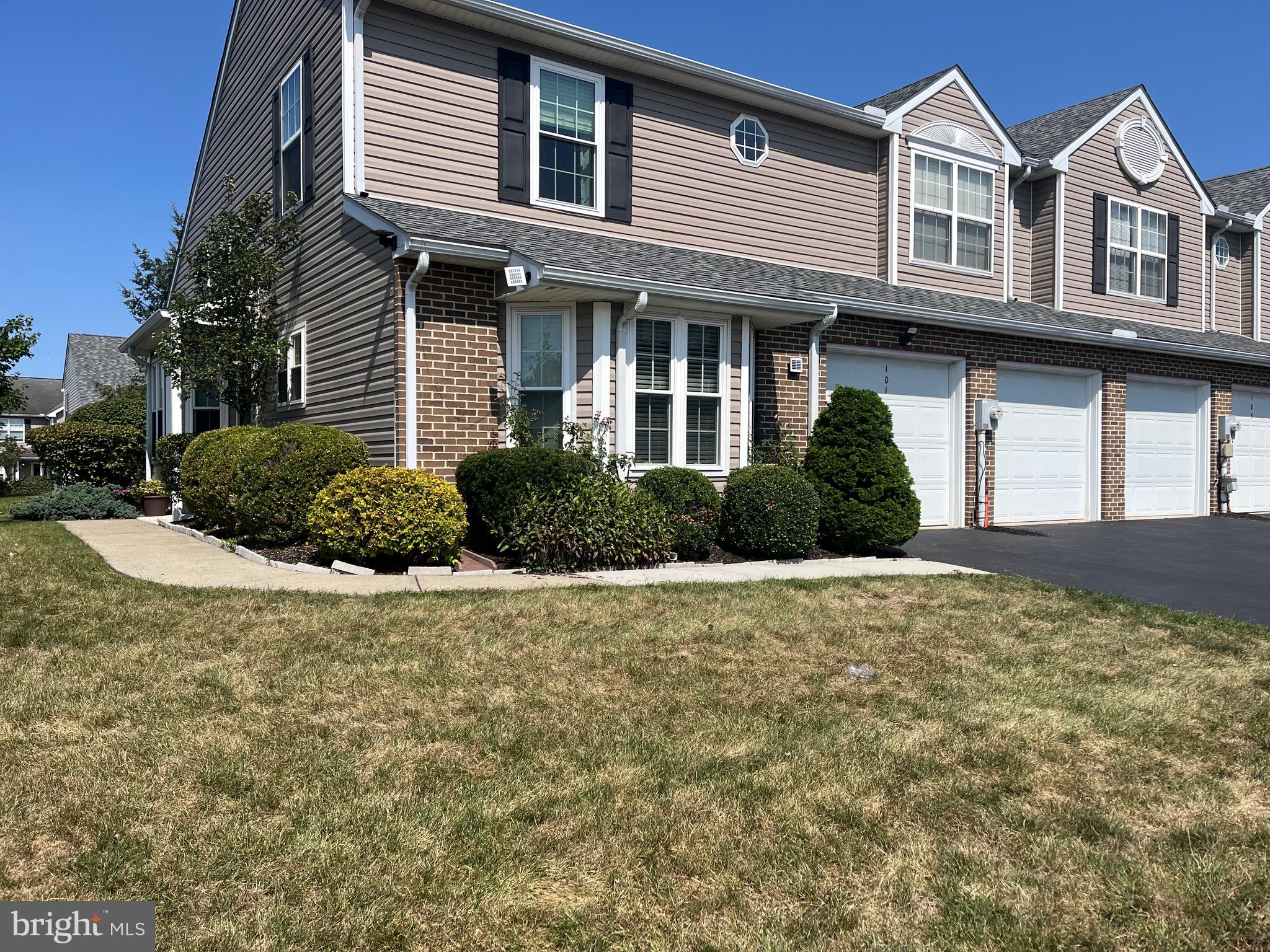 Conveniently located close to all the Hershey attractions and shopping, so close you can walk to the grocery store. This bright and cheerful end unit is a pleasure to live in. Vaulted ceilings in the living area and primary bedroom lends itself to a spacious and open feeling. Enjoy the four season sun-room and garden area with privacy fence. A first floor bedroom and updated bathroom with 2 walk-in closets makes this ideal for any homeowner. A cheerful kitchen with ample cabinetry and a large work space. The second floor provides a loft area for space as a den/office/work out area. Also on the second floor are two large bedrooms separated by a Jack and Jill bathroom. A two car attached garage makes this feel like a detached home but with the ease of lawn care, exterior maintenance and snow removal provided by the condo association. Enjoy the sports courts, pool, playground and pool across the street as part of the benefits of being an homeowner at the VILLAS. Yearly pool membership is a separate fee.