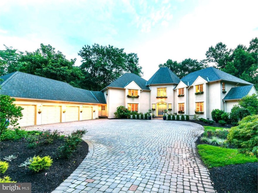 No Stucco issues here. Stucco has been inspected and is certified in great condition. Better than new,custom built French Normandy that is lovingly and is meticulously maintained. Serenity, Privacy and seclusion best describe the surroundings yet accessibility and convenience to all major routes within minutes. Desirable school district ranking Fifth place position in all of Pennsylvania public high schools. The property is nestled into a 10.3 acre wooded sanctuary. Located at the end of a private cul-de-sac thus dubbed the name Foxborough. Foxborough is a nationally acclaimed example of responsible development creating a thriving bird sanctuary on 100 wooded acres. Foxborough is a Fully Automated Home. Security, Lighting, Fireplace, Garage and Temperatures are controlled from your phone or internet powered smart device. The home boosts a large, bright living space with breathtaking views from every window. Kitchen and Family Room join together with vaulted ceilings, opening to outdoor patio. The Dining Room is comfortably fitting for 12. Foxborough's owner suite includes a private bedroom, office, Living Room, dressing room, walk-in and 3-season closets, balcony and an owner's bathroom. Foxborough's second floor features a Large In-law / Au-Pair suite with its own Bedroom, bathroom, kitchen, living room and laundry. The grand staircase will lead you to three additional bedrooms offering quiet solitude. Foxborough's ground floor offers two large bedrooms, a gym, along with a Theater / Game Room. Foxborough is enrolled in the Act 319 clean and green initiative keeping property taxes at their lowest.