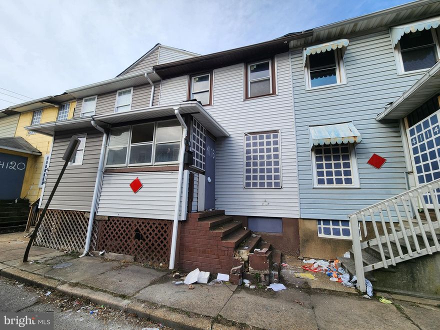 ONLINE AUCTION: This auction takes place on the Ashland Auction Group Website Bidding Platform. Bidding begins 3/25/2026 @ 10:00 AM. Bidding ends 3/27/2026 @ 11:20 AM. List Price is Suggested Opening Bid. Deposit: $5,000.

2 Story Townhouse located in the Curtis Bay area.
JUST MINUTES to Curtis Bay Park.
Easy access to major traffic artery Pennington Ave.
Property is vacant.