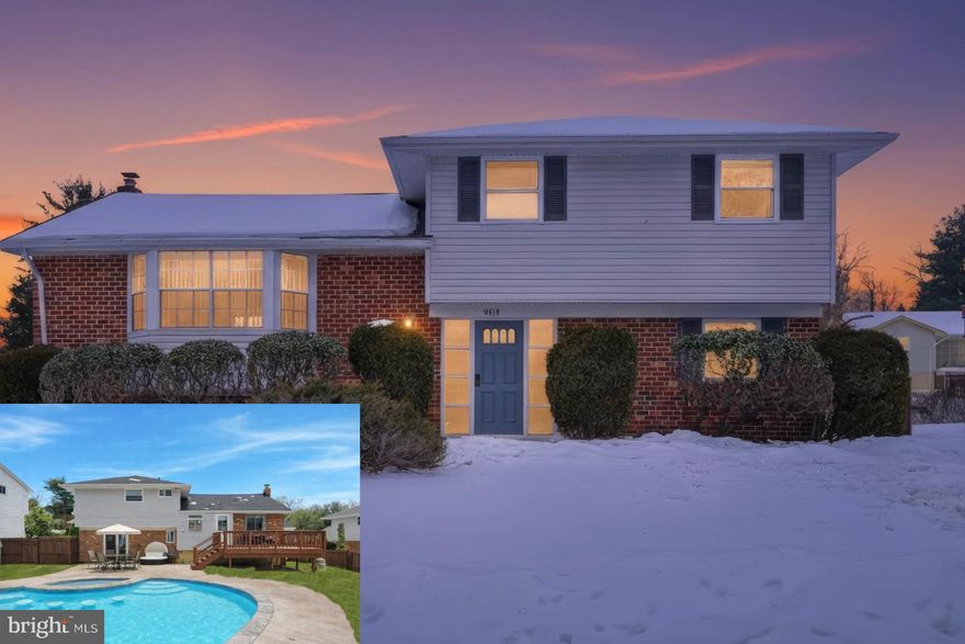 Welcome home to this charming split-level single-family retreat that blends everyday comfort with serious “staycation” energy. Step inside on the entry level to a spacious rec room complete with a full-size bar area—perfect for game nights, holidays, or your own trendy lounge—plus durable hard-surface flooring and a patio door that opens right out to the backyard (just wait!). Upstairs on the main level, the large living room flows seamlessly into the dining room for easy entertaining, while the spacious eat-in kitchen offers plenty of room to gather and features direct access to a large rear deck—ideal for grilling, morning coffee, or supervising all of the backyard fun. Cherry-stained engineered wood flooring runs throughout this level, adding warmth and style. On the upper level, you’ll find a comfortable primary suite with a recently renovated en-suite bath, plus two spacious auxiliary bedrooms and a full hall bathroom. Outside, enjoy well-landscaped yards, a spacious fenced-in backyard for the deck and patio, but what steals the show is the resort-style pool complete with SWIM-UP BAR! Party like you're on vacation all summer long! Looking for a break from all of the excitement and fun? Head to the lower level’s cozy family room perfect for media viewing or a quiet workspace. Down there you’ll also find the laundry and utility rooms. Peace of mind with a furnace installed in 2025 and a roof installed in 2022, this home is equal parts inviting, functional, and ready for your next chapter; the best chapter.