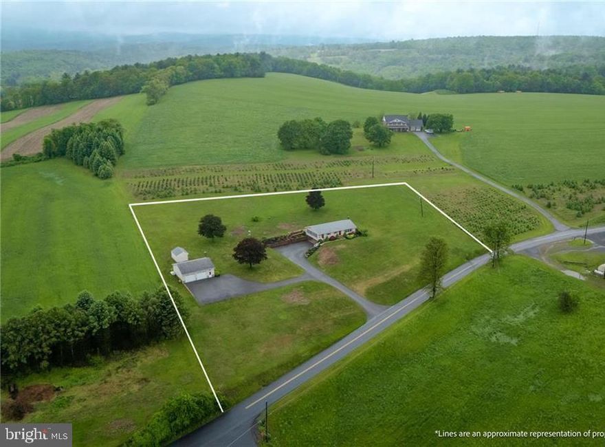 Don't miss this rare opportunity to own a move-in ready Raised Ranch in Lower Towamensing Township.  This beautiful home is sitting on a 28 acre lot surrounded by farmland and amazing views.  This home has been meticulously maintained and lovingly cared for.  Step inside to the main floor which offers a large eat in kitchen with solid wood cabinetry and plenty of countertop space.   Loving room features large bright windows and pristine hardwood flooring.  3 bedrooms and full bathroom in addition to a good amount of bedroom and hall closet space.  Beautiful 4 season sun room with both heat and air conditioning is the perfect spot to sit and enjoy spectacular views.  Lower level partially finished basement offers an updated half bathroom, laundry area, storage and additional living space.  2 car attached garage is a bonus.  Phenomenal outdoors offer a 28x21 spotless detached garage with heat, 2nd floor storage and workspace areas.  Covered side porch, rear outdoor fire pit and patio area, mature landscaping and extensive hardscaping.  Outdoor utility shed in addition to fully macadam driveway.  So many other great features too numerous to mention!  Hurry up and call today for your private showing!