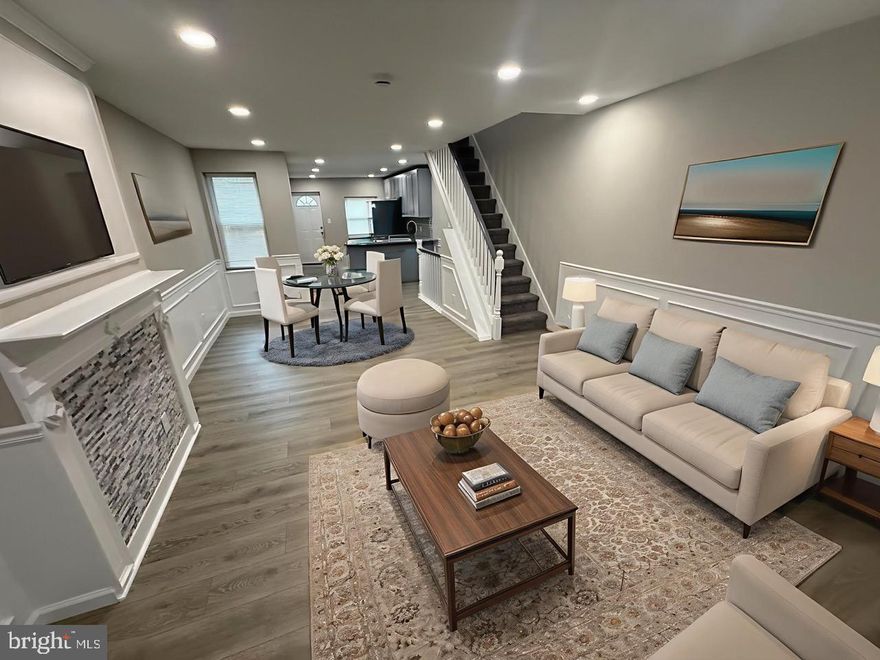 Back on a Market!!! Let this desirable house be your new home! This elegantly designed and well-appointed property offers stunning interior accents, spacious bedrooms, spa-style bathrooms, a finished basement, and a brand-new kitchen with upscale cabinetry, stainless steel appliances, breakfast bar, granite countertops, designer tile work and backsplash, and open access to the lower-level family room for relaxing and entertaining. Don’t miss the custom colors and recessed lighting. The first floor features an open-layout living and dining room with access to the patio and private backyard, perfect for outdoor gatherings. Upstairs boasts three spacious bedrooms and two full spa bathrooms, including one in the master suite, with plenty of closet space and natural sunlight. The finished basement can be used as a home office, gym, or family entertainment space, with extra storage. Other features include central air HVAC system, brand-new water heater, and a covered front porch for additional outdoor enjoyment. Conveniently located just minutes from Center City and major transportation. Disclosure: Listing agent is related to the seller and has a financial interest.