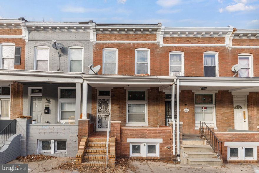 Very strong bones on this three bedroom 1 bathroom townhome in Baltimore City.Strong ARV's for both rental and flip opportunities.This investment opportunity has so much to offer! For more info please contact the listing agent.Electric is functional but is turned off.