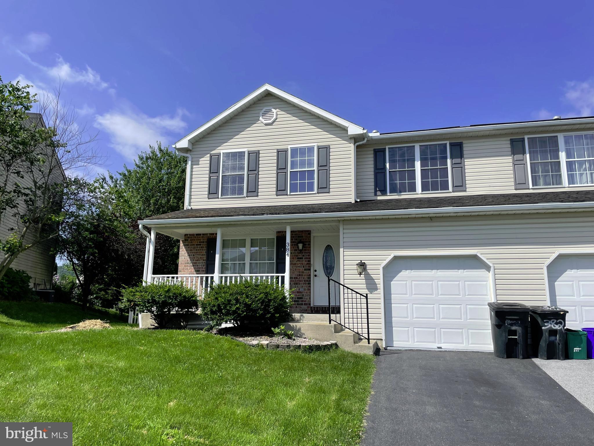 This is an extremely nice semi detached home owned by a professional painter and boy, does it show!! Everything's perfect!! 3 private bedrooms and 2 full baths on 2nd floor. 1st floor has living room, DR and kitchen with gas cooking, fridge, and dishwasher. There is also a 1/2 bath and laundry on the first floor. The home has a one car attached garage. The heater and hot water heater are both gas so it's very economical and has central air. Nice deck off dining room leading out to the oversized rear yard! Tenant pays all utilities. You won't find anything cleaner or in better condition!! NO SMOKING IN PROPERTY.