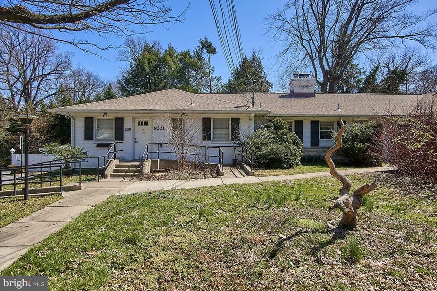 FIXER UPPER (3-6 BEDROOMS)  OPPORTUNITIES:     1)  move in residence as it is and improve over time.     2) R-60 zone residential business (nursing, dental, retirement, Airbnb, legal, religious etc).       3) Subdivide and develop, into 2-5 residential lots.   It was 3 lots, before 2012.  4) flip.                          FEATURES:     1) lot 31,240 sf (.72 acre) lot.       2) 5,742 sf of living space on two levels.     o 2,871 sf finished lower level.     o 2,871 sf attic storage.     3) 3 BR/3 BA + 4 offices (convertible to bedrooms), waiting room, handicapped accessible half bath.       o Two heating/cooling zones.     4) Ramp access from parking lot.     5) 10 parking spots (3 covered).     6)1.5 miles (23 min walk) to Metrorail.