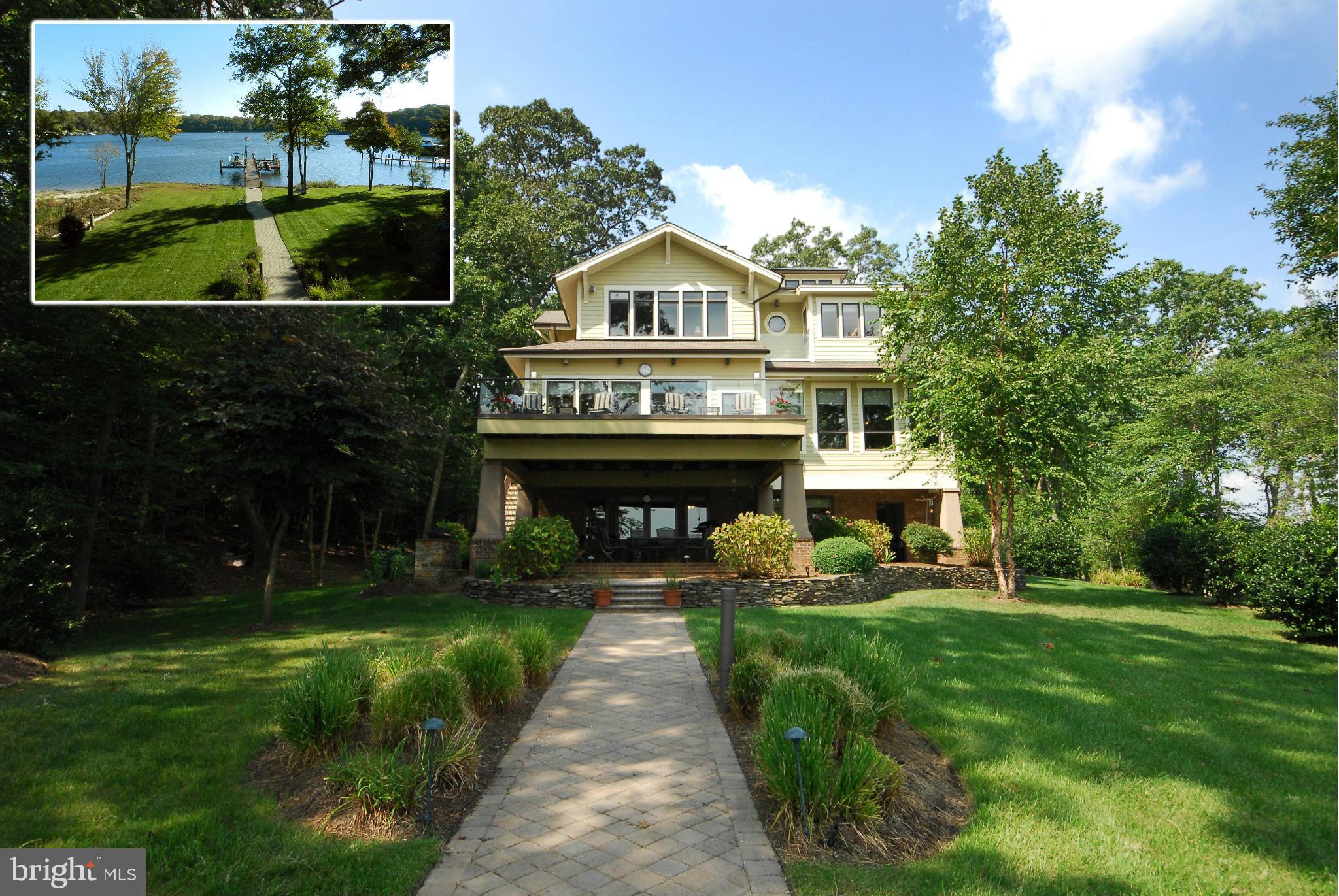 UNBELIEVABLE 4-5 BR HOME with wrap-around Severn River views! Private, multi-slip pier w/ 8 ft water depth. Top quality construction, every possible upgrade AND priced to sell. Amenities include elevator to all levels, gorgeous kitchen opening to great room & waterside deck, luxe MBR suite, soaring ceiling in great room, remote-controlled security system. This is the perfect place to call HOME!