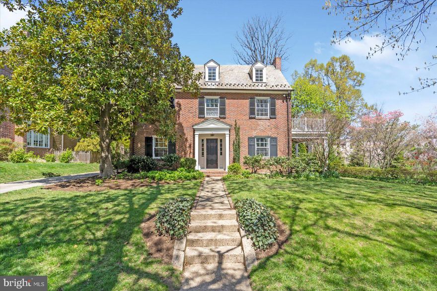 Enjoy Living in Roland Park, one of Baltimore's most sought after neighborhoods! Step into timeless charm with this  5 bedroom , 3.5 bath brick Colonial nestled on a quiet tree-lined street.  Featuring a wonderful first floor layout with  a gracious entry FOYER, Formal LIVING ROOM with built-ins and fireplace,  Separate DINING ROOM with built-in china cabinet, a spacious FAMILY ROOM with Cathedral ceiling,  a versatile DEN-perfect for a home office or library and completed with  the large EAT-IN KITCHEN with a center island, abundant cabinet space, and breakfast area. This home boasts tastefully renovated bathrooms on the second floor, hardwood floors throughout, great closet space and 2 car garage with loft storage. Relax on the peaceful covered porch overlooking professionally landscaped gardens and a level, private yard-ideal for entertaining or play.
