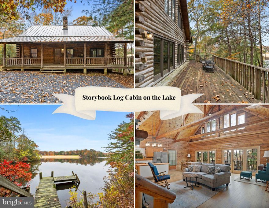 Welcome home to Lake Lariat, cozy cabin living at its finest! This charming log cabin-style retreat offers the perfect blend of rustic warmth, modern comfort, and breathtaking water views. The home welcomes you with soaring wood-beamed ceilings, abundant natural light, and a spacious open layout designed to bring the outdoors in. The kitchen features warm wood cabinetry, stainless steel appliances, a large dining space, and a picture-perfect view overlooking the covered back porch. The wrap-around deck off the family room offers multiple vantage points to take in the water, wildlife, and peaceful wooded setting! Main level includes two comfortable bedrooms, a washer and dryer, and an updated hallway bathroom. Upstairs, a stunning loft overlooks the dramatic beams and full wall of windows framing lake views. The upper-level bedroom feels like a private retreat with its own balcony and attached full bathroom. The spacious unfinished basement (with drywall already up in a large portion) is ready to be finished to your liking and also provides perfect storage or hobby space, and also includes a full bathroom, additional washer and dryer, and a wood stove that has been used to warm the entire home during winter months. Energy-efficient geothermal HVAC adds efficiency and comfort. Outdoor living steals the show with steps leading down to your private pier on Lake Lariat... perfect for fishing, kayaking, paddle boarding, or simply enjoying the tranquility of lakeside life. A rare opportunity to own a peaceful waterfront escape with comfort, character, and views from every angle! Schedule your tour today!