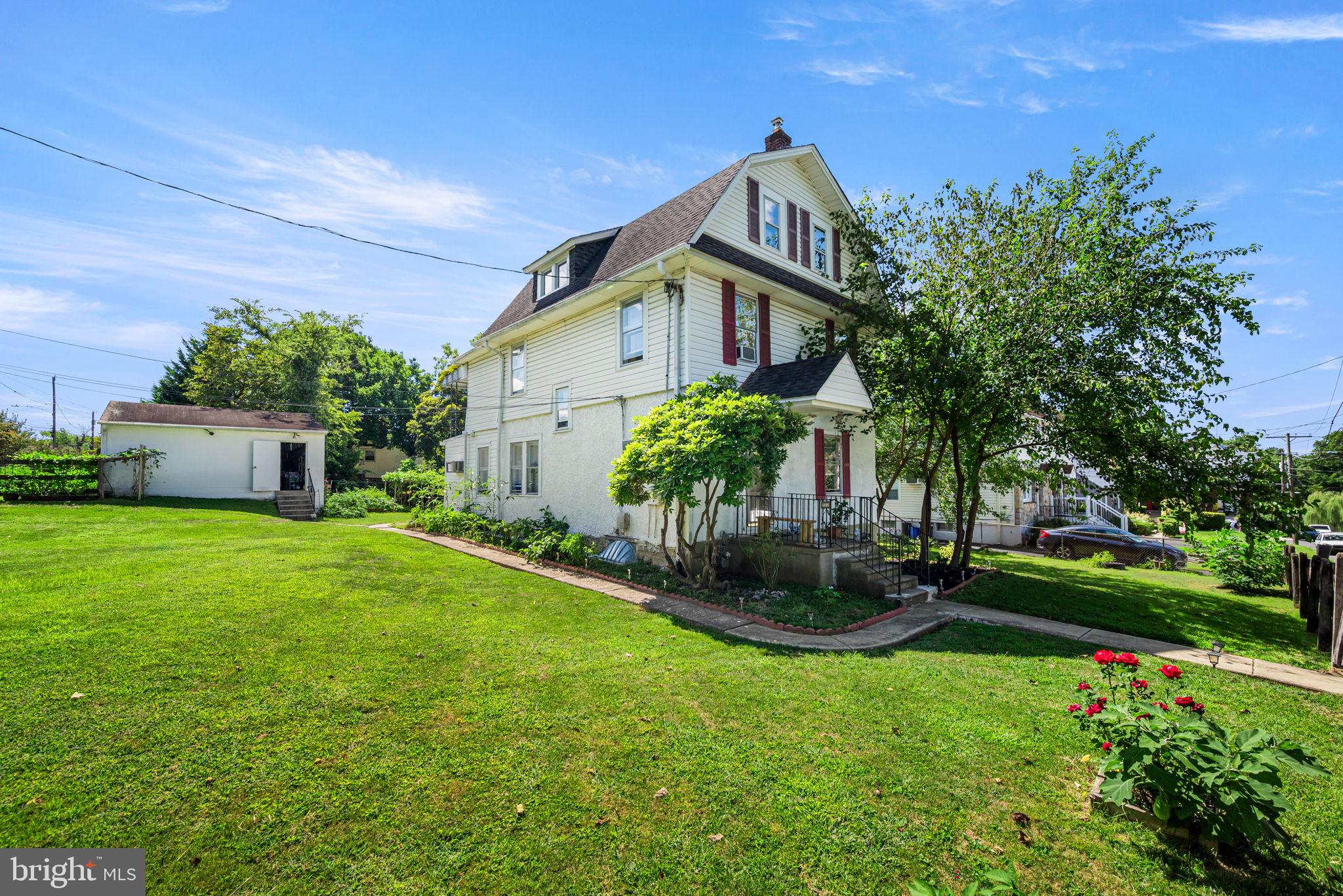 Welcome to this beautiful single house in the prime Drexel Hill area sits on a double lot totaling 110x120 ft, offering over 2,200 sq ft of living space. There is a plenty of natural light welcomes to the entire house throughout the windows. The first floor features a spacious living room, formal dining room, an updated kitchen with a large breakfast room, a convenient powder room, and a versatile bonus room—perfect for a home office, playroom, or guest space. Upstairs, the second floor offers three generously sized bedrooms, including a primary bedroom with its own private sitting area. The walk-up attic on the third floor offers additional potential—ideal for finishing into extra living space or storage. The full walk-out basement provides even more room and flexibility. Outside, enjoy the beautiful yard complete with a storage shed—plenty of space for gardening, entertaining, or simply relaxing. Don't miss this rare opportunity to own a home with space, charm, and flexibility in a fantastic location!