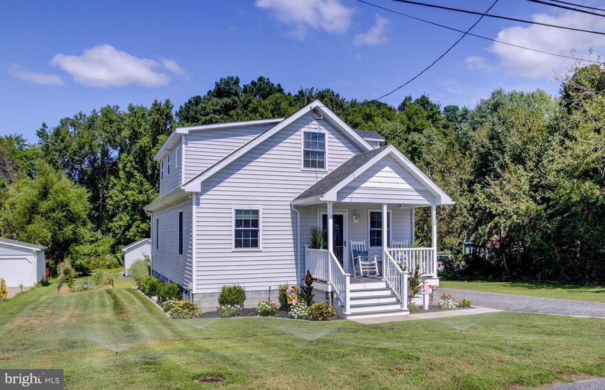 Welcome to 115 South Street where owners pride shows in every single detail.  The curb appeal is outstanding with irrigated front yard with crisp curbing details.  The detail around the front porch includes ship lap and stone corners.  Enter into an open floor plan space with Living and dining area (hardwood floor) and galley style kitchen with diagonal tile floor.    The laundry closet keeps things tidy.  Fully applianced this house is SO MOVE IN READY!  1st floor has dedicated work space, currently used as a nursery.  Primary bedroom on first floor with adjacent full bath.  Upstairs 2 more bedrooms with a full bath and sitting area.   Neutral pallet is pleasing and relaxing.  Exiting the rear door, there are dual stairs to a rear patio.  There's room for a pool or garage.  The She Shed/Man Cave is spacious.   Landscaping is on point and hardy bananas lend a tropical feel.   This is simply the most move in ready home I have seen in several years. Perfect for any kind of financing, seller will welcome your USDA, VA or FHA loan.  Mini spilt heating and cooling has room for 3 additional units.  Utilites are very affordable.  Seller even built a place for the garage can so it doesn't sit out!!!   Internet/cable is available with either Comcast Xfinity or Bay Country Cable.    Dont let this one slip away!