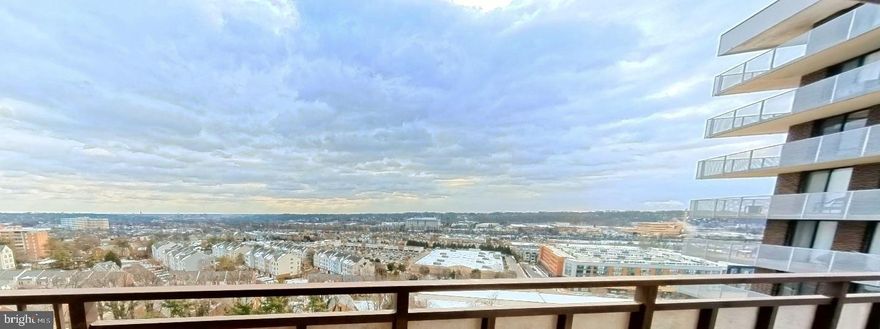 *** DECORATOR ALLOWANCE NEGOTIABLE AS CLOSING COST CREDIT  ***  Sought after, upper level CORNER UNIT on the quiet side of the building!  Spacious 2 BR/2 BA Templeton condo has sweeping views of the Alexandria skyline - all the way to the Masonic Temple.  Two-sided wraparound balcony for admiring the plush tree canopy for miles into the distance changing colors with every season.  Note the custom privacy wall upon entering, adding intimacy in the living space from the hallway.  Elegant new ceramic tile floors throughout living and dining areas.  Sunshine pours in through floor to ceiling windows to bathe every room in abundant natural light.  The large primary suite can comfortably fit a king bed and offers a walk-in closet and ensuite BA.  The secondary BR can be a guest room/home office.  Plenty of closets and storage!  Washer and dryer in unit! Garage space #37 conveys along with a parking pass for one unassigned spot in the parking lot.  A storage unit in the basement houses luggage and seasonal decorations.  Condo fee includes all utilities except electric and cable. Templeton is a pet friendly community and is well managed with secure access and on-site management Mon - Fri.  Amenities include a party room, an outdoor pool with a large lounge area and bathhouse, basketball court, tennis court, tot lot, and terraces for picnics and grilling surrounded by lovely manicured grounds.  Close to both Van Dorn Station Shopping Center and Van Dorn Plaza for groceries, drug store, pet store and diverse dining options.  Located minutes from Eisenhower Ave Metro Station and the new INOVA hospital complex.  Accessible to I-395 and 495 for a quick commute to the Pentagon, Amazon HQ2, downtown DC, Old Town Alexandria and Reagan National Airport.