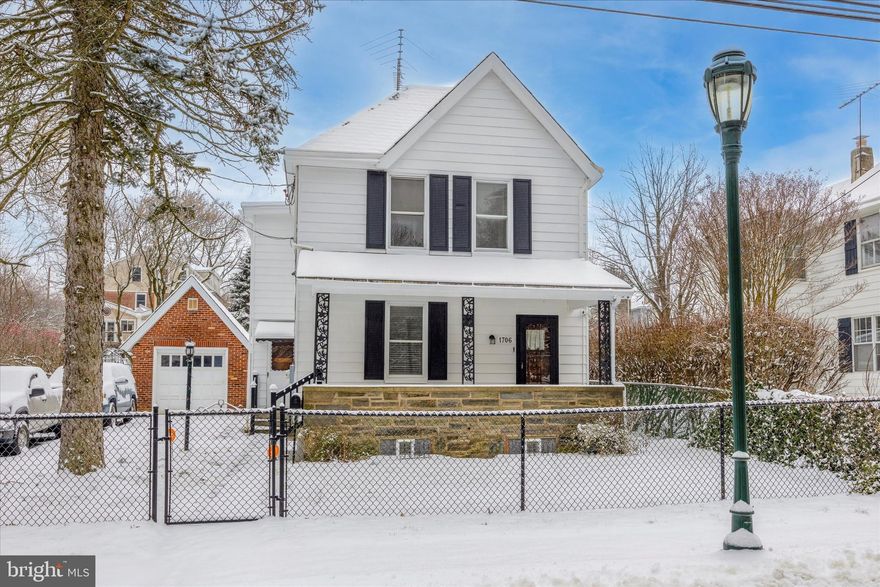 In the heart of Lamott's historic district, 1706 Beech Ave offers an opportunity to have a single-detached home in Cheltenham School District.  A recent "refreshment" of the  property provides  the feel of a home not-yet-occupied."   The 1st fl. offers 3 very spacious rms including the expanded eat-in kitchen & utility area,  an extra large,  beamed-ceiling dining rm  that is well-suited to hosting  holiday gatherings. The second floor offers 3 bdrms that area fairly spacious. The front porch, rear patio and 1-car garage (additional storage) are genuine perks.  This home occupies an 8000 sq. ft lot  which includes a lovely and somewhat private backyard area. Please compare property tax values in historic Lamott to surrounding neighborhoods in Cheltenham Twp. Due to LaMott's historical certification, this community enjoys a tax discount that is exclusive to Lamott.  1706 Beech Ave faces  the beautiful open area occupied by the ELKINS ESTATE - a very scenic and panoramic view.

This  home/location offers it all: open spaces, minimal traffic, excellent transportation, universities, hospitals, dining and coffee shops,  health/work-out options, strong community emphasis, an outstanding library system,  a respected school district and proximity to all that the City of Philadelphis has to offer.

Please stop by on Sunday, January 21, 1:00 PM - 3:00 PM to see this home, in-person. This is a unique home in a unique location in an outstanding community. We hope to see you on Sunday.  

Showings to start Friday morning, January 18, 2024 at 10:00 AM.