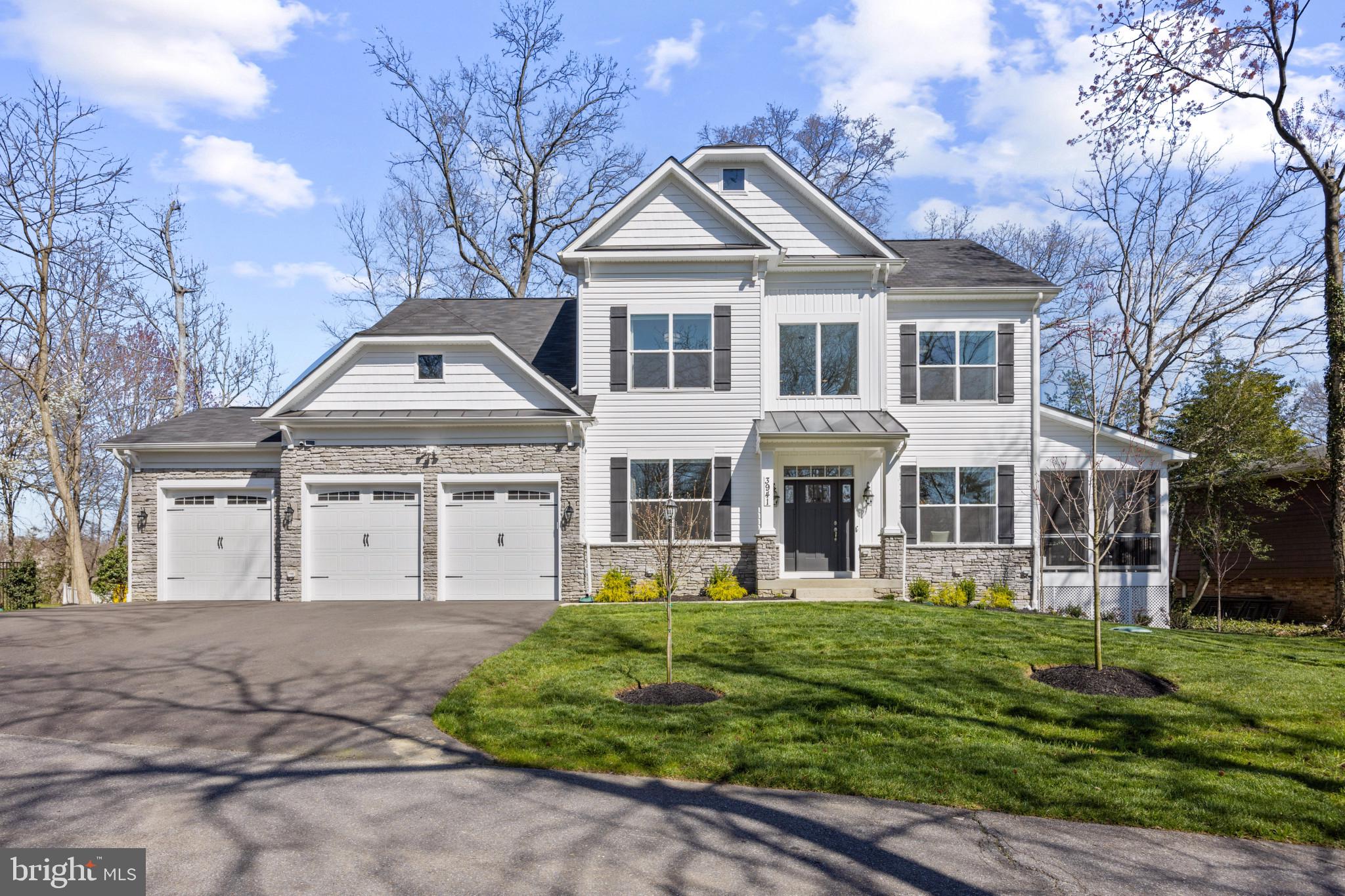 Recently constructed Craftsman style home perfectly sited overlooking the waters of Bear Neck Creek. Every facet of this remarkable residence embodies unparalleled design, seamlessly blending comfort with sophistication. Embrace the tranquility as you step onto the metal-roof covered front porch and enter into the grand foyer. Cohesive design and impeccable finishes adorn each room, ensuring a harmonious flow throughout the home. The traditional layout of home office/bonus room and formal dining room flanking the foyer unfolds into a spacious open floor plan as you progress to the waterside of the home. The exquisite gourmet kitchen with enormous island, top of the line appliances, coffee bar and oversized pantry are sure to please the chef of the family. The effortless flow connecting to the living room, breakfast area and rear deck leading to the backyard are ideal for seamless entertaining. Adding to the charm of the main level is the screened porch, featuring a stone-covered gas fireplace and direct access to the backyard and the water's edge. Upstairs, 4 generously sized bedrooms including an ensuite bedroom, 2 bedrooms with a shared bath and a serene Primary suite awaits your family and guests. The exquisite Primary bedroom suite boasts oversized windows framing the wonderful views, 2 enviable walk-in closets with custom built-ins and a truly luxurious bathroom with double sink vanity, heated floors and a stunning glass shower enclosure featuring a soaking tub, dual showerheads and rain showerhead. With curated finishes and a view overlooking the water this bath epitomizes luxury living. The finished lower level with walk-out stairs and tons of natural light provides a spacious family room, play room, gym and tons of storage space. The storage space features an egress window and rough-in plumbing for full bath, ready to be easily converted to 5th bedroom/bonus room. Outside, a private pier with slip, lush landscaping, level backyard, and serene creek views await. Quick and easy access for the boating enthusiast to explore the surrounding waterways and escape out to the Chesapeake Bay and beyond. For those in pursuit of modern elegance fused with a serene waterfront setting, this residence epitomizes the dream home. Welcome to your sanctuary by the water.