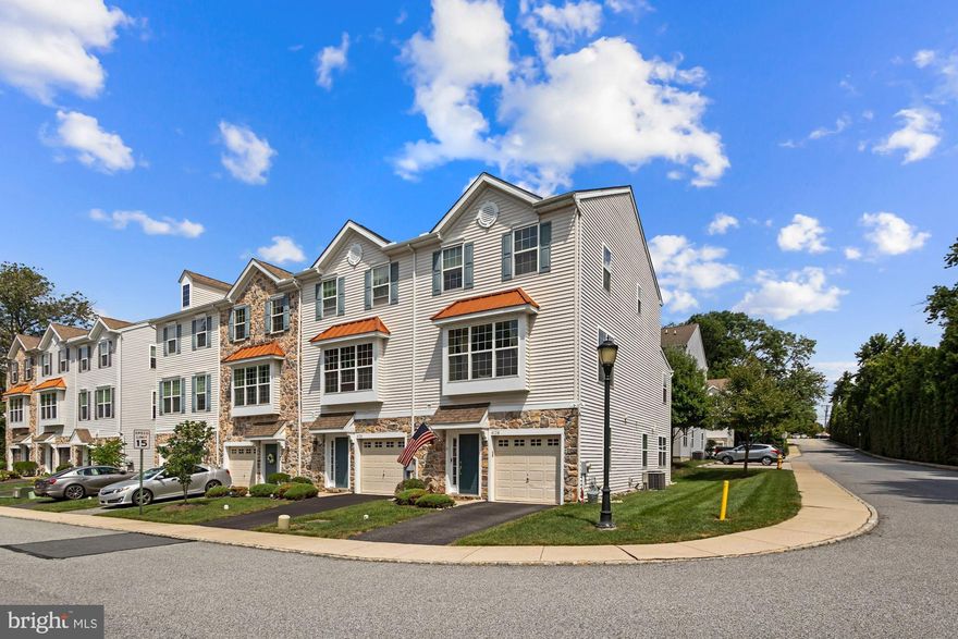 If you have been searching for a great living space in a quiet community, your search can end here.  This 3 bedroom, 2.5 bath, 3 story end unit townhome can be your place to call home.  As the largest model in the community, complete with a garage to park your car, finished basement space for a home gym or movie theater, and a large deck to enjoy romantic outdoor dining, you have plenty of living space to enjoy.  The newly carpeted third floor and stairs along with the maintenance-free custom, luxury vinyl flooring throughout the living room, kitchen, dining room, and semi-private bonus space provide comfort for ease of living.  For the chef of the family, this updated kitchen boasts upgraded appliances, custom quartz countertops, and an oversized island.  Everyone can have a dedicated space upstairs to relax and refresh in one of the 3 bedrooms.  The master is complete with a walk-in closet and en-suite bath equipping you with all the desired amenities for restoration and rejuvenation.  You’ll be able breathe easy, with peace of mind, knowing that you are safe and secure as the home is fully outfitted with a state of the art security system, exterior cameras, and indoor sprinkler system.  Don’t forget to appreciate the extra outdoor space afforded to you, being one of the only lots in the neighborhood with a side yard. And, when it is time to adventure out farther, take full advantage of the central location to Center City Philadelphia, Christiana Mall, and West Chester, all only a 30 min drive from your new life.
