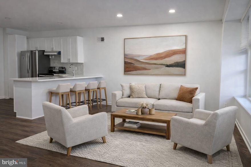 LOCATION, LOCATION EASY COMMUTE, WITHIN MINUTES FROM UNIVERSTITY OF PENNSYLVANIA, DREXEL UNIVERSITY, MUSEUMS, CENTER CITY AND MUCH MORE... Property is located at a street where some of older houses has been remodeled or are being updated at the moment, this area is changing towards the better version of it, no need to say, "better get it while you still can".  This property has been fully remodeled with special attention to details.  Brand new beautiful and spacious kitchen with a peninsula that can accommodate up to 4 barstools, offering brand-new stainless-steel appliances, modern white cabinets and large quartz countertop for easy maintenance and durability.  Half bathroom added to the first floor for convenience.  Access to an improved basement all walls were cemented and painted, you will find a utility room with new heater unit and new water heater, also counts with new central air unit for those hot summer days.  All electric and plumbing has been updated.  Second floor offers, three good size bedrooms each features new ceiling fans and new windows, the updated well thought bathroom with a beautiful tile shower completes the second floor.  Let's not overlook the porch where you will be spending some of your summer evenings relaxing and getting to know your neighbors while enjoying a place that now you can call home.  Schedule your appointment and make your offer before is too late!