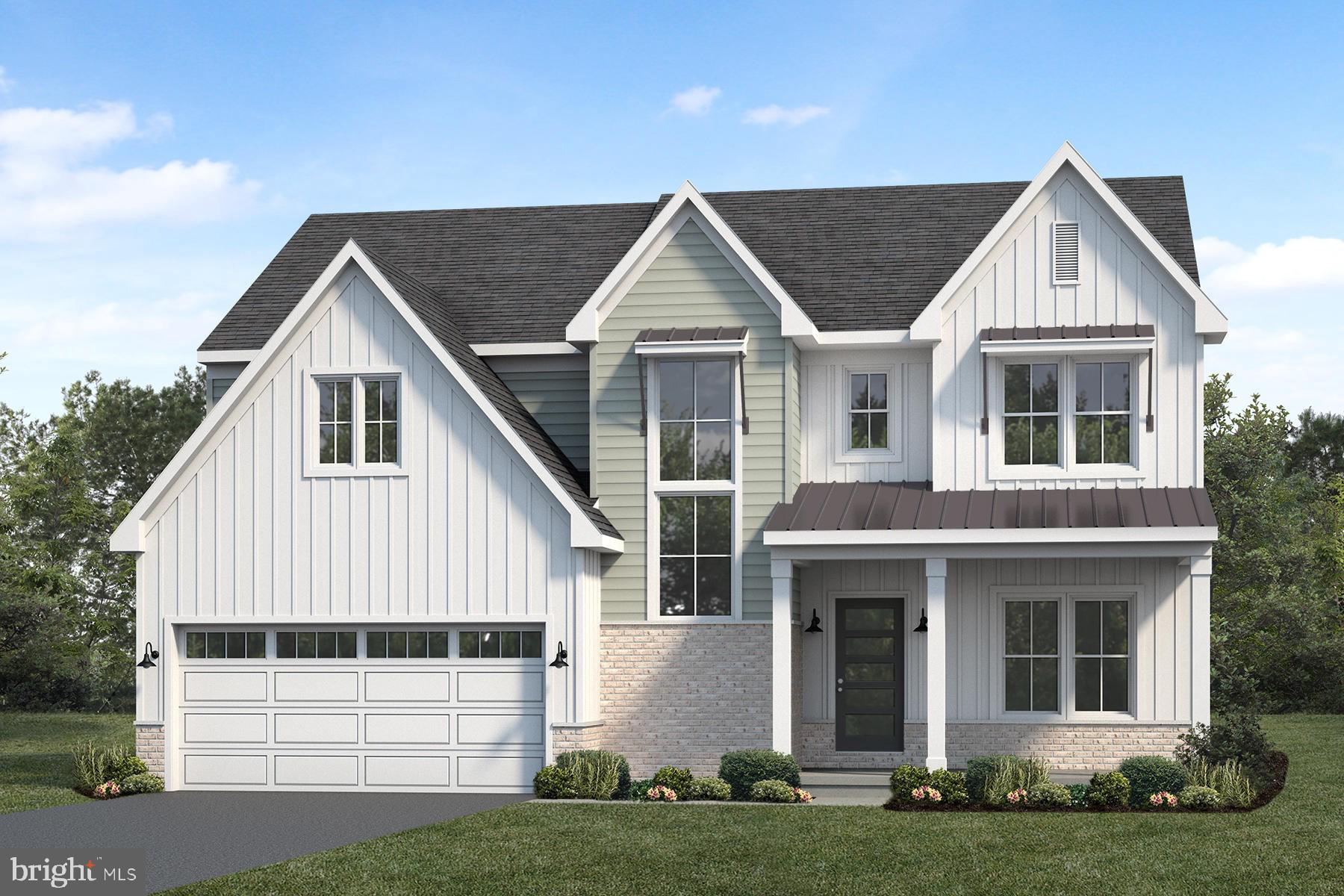 UNDER CONSTRUCTION – AVAILABLE THIS WINTER: Striking home features a welcoming front porch, stylish exterior, and a 2-car garage. The garage opens to a mudroom complete with a large pantry, powder room, and built-in lockers, perfect for storage. The first floor boasts durable vinyl plank flooring and 9’ ceilings. To the front of the home is a carpeted flex room that can be used as a study, living room, or other versatile space. The kitchen is well-appointed with quartz countertops, a tile backsplash, and enhanced cabinetry and appliances. Adjacent to the kitchen is a sunny dining area with access to the rear patio and a comfortable family room warmed by a cozy fireplace with a stone surround. The 2nd floor owner’s suite features an expansive closet and a private bathroom with a tile shower and double bowl vanity. Also on the 2nd floor, there are 3 additional bedrooms, a full bathroom, and a convenient laundry room.