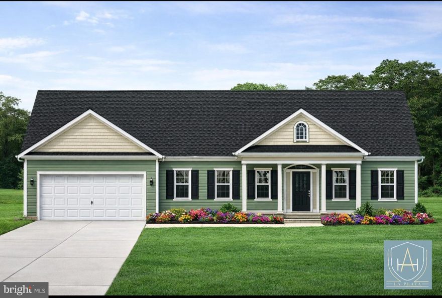 This gorgeous rambler is sitting in the heart of La Plata and TO BE BUILT!!! This home offers 3 bedrooms, 2 full baths on the main level with a  4th bedroom & 3rd bath in basement. Upon entering the home you will notice your large dining room with picture window and high ceiling or home office with French doors. Continuing into your large open great room with high ceilings you can see the open concept the builder has delivered. Large windows cover the back wall of the great room to give you a picturesque view of the back yard or step out onto your screened in porch. The gourmet kitchen offers different color and style cabinets, stainless steel appliances, granite / Quartz countertops, recessed and pendant lighting over the island. On one end of the home you will find two large bedrooms and a hallway bath with tub insert. On the opposite end of the home you will find the third bedroom and full bath which is the primary suite. The primary suite offers high ceiling, separate walk in closets, and primary suite with separate water closet, soaking tub, tile shower with see thru glass, and tile floor. The main level laundry offers a washer and dryer hookup, cabinetry and tile flooring. This room also leads to your over sized finished garage with garage door openers. Downstairs you will find a finished basement covering almost the entire footprint of the home, including an unfinished mechanical area. Builder has a plan and is able to start construction within 30 days. Call with any questions on floor plans or finishes builder can offer.