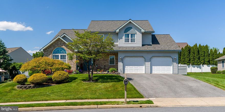 It's your Lucky Day to find a home this nice.  The curb appeal says it all. Check out the slanted siding around the home and the fenced in rear yard, covered rear deck and nice shed for storage. Let's not for get the hot tub too. Inside on the first floor is the family room, Living room and half bath that includes a washer and dryer, The kitchen layout has plenty of cabinet space and has gas cooking, built in Microwave, Refrigerator, Dishwasher and pantry. The dining room could also serve as an office if needed. Upstairs are 3 bedrooms and 2 full baths. The primary bedroom is very large and includes a walk-in closet and full bath. Bedroom 2 & 3 are also large and have new carpet. Now the man cave in the basement. Wait till you see this. There is also a full bath and laundry in the bathroom. I just love the outdoor living at this home. Easy to get to RT 61 and 222.