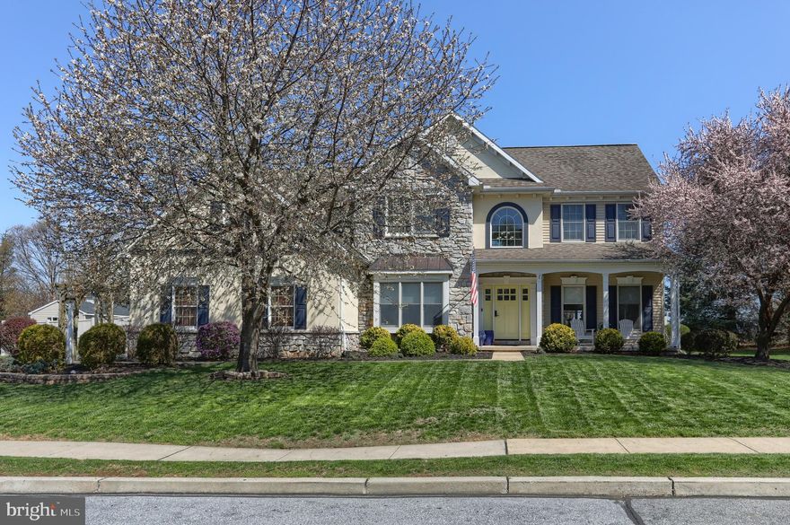 Welcome to your own private retreat just minutes away from Hershey!  This beautifully maintained 4 bedroom, 2.5 bath two story home offers a 3 car garage and perfect blend of comfort and entertaining space.
Inside you will find updated flooring in the kitchen and foyer, a refreshed kitchen, and stunning floor-to-ceiling stone fireplace that anchors the main living area. The showstopper is the bright octagon shaped sunroom - ideal apace to relax and unwind year round.  The partially finished lower level provides space for a rec room, gym, or home office.  Wait till you step outside to backyard designed for entertaining , featuring a paver patio with fire pit, hot tub, outdoor TV and awning.  Additional highlights include a new heating and central air systems.  While some areas offer opportunity for personal touches, this home shines with its unique features, generous space, and unbeatable location close to Hershey, shopping and major routes.