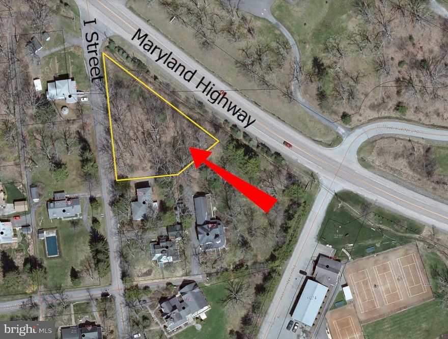 Oversized building lot (0.34 acres) in Historic Mountain Lake Park, south of Maryland Highway.  Neighboring homes are high quality.  Lot is completely wooded, offering privacy in a natural setting, yet very convenient location.  Water and sewer taps available, zoned Town Residential.
