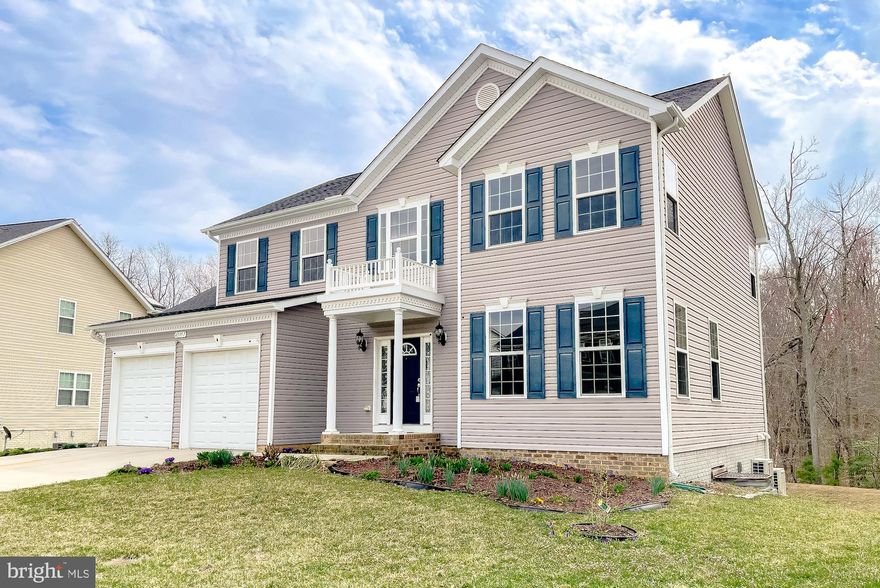 Solar Panels are fully paid for and your electric bills are practically nonexistent! Brand New HVAC in 2024. Well cared for colonial in Broad Creek has many features;  5  spacious bedrooms with 3 1/2 baths; gourmet Kitchen with large granite island, double oven and propane cooktop; separate formal dining room with  crown molding; inviting family room with a fireplace and mounted TV that conveys. 
 The staircase off the family room leads to the upper level with four generous bedrooms, an expanded master bathroom w/soaking tub, two vanities, and a huge walk-in shower. Check out the walk-in closet!  The laundry room is on this level.  You'll love the finished basement - huge rec room, recessed lighting, 5th bedroom and full bath - plus sliding doors head out of the walkout basement. Backs to the conservation area - enjoy the wooded view & privacy! Convenient to shopping & NAS Pax River.