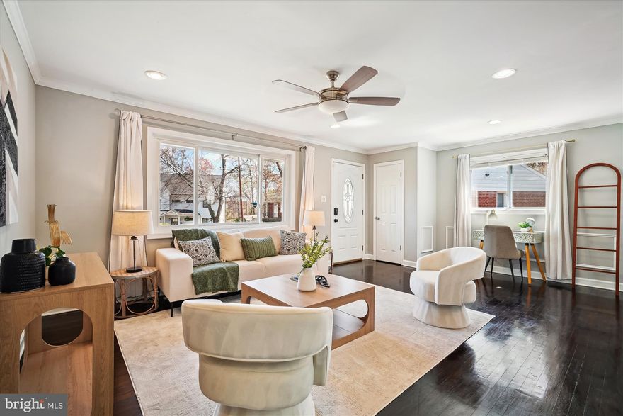 *Price Improvement* You will find it a delight to come home to 1416 S Buchanan St, this updated rambler offers the perfect blend of modern comfort and timeless style. Tucked privately into a landscaped natural setting, off the main roads at the end of a cul de sac, this house is a gem! Notice the beautiful hardwood floors as you enter the home; they continue throughout the main level. With expertly designed living space, this three-bedroom, two-bathroom home is ready to meet your needs, whether you're entertaining or unwinding. In addition to the natural light, you will find recessed lighting on both levels of living. The living room features elegant crown molding, while the dining room’s chair railing creates a sophisticated atmosphere for gatherings. The kitchen is a culinary dream with gas cooking, granite countertops, and plenty of space to create your favorite dishes.

The main level also features two well-sized bedrooms, sharing a beautifully updated bathroom complete with a shower and tub – ideal for comfort and convenience.

The lower level is an entertainer’s dream, with a sleek wet bar and prep area. This level also offers an additional bedroom and an updated walk-in shower, making it a perfect guest suite or private retreat. Plus, with a washer and dryer conveniently located downstairs, you'll enjoy the ultimate in practicality.

Your backyard oasis awaits! Amid the garden you'll find a covered outdoor patio accessorized with ourdoor lights, 2 ceiling light fans, a TV with surround sound system, and even a smoker. With ample seating this is the perfect space to unwind, entertain in style, or dine al fresco. And all these thoughtful touches convey with the property, making it truly move-in ready.

With its unbeatable location, this home offers easy access to local shopping, dining, and all the best that Shirlington has to offer. Walking and biking trails are around the corner and Barcroft park is basically in the backyard!Whether you're seeking tranquility or a convenient commute, this home has it all. Pride of ownership shines throughout this one, you won’t want to miss it!