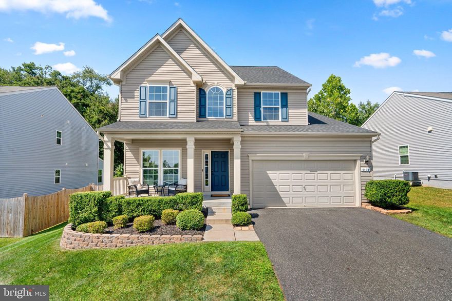 MOVE-IN READY! FLAT, FENCED-IN BACKYARD W/ AWESOME REAR PATIO & PLAY SPACE! Welcome to 1108 Melissa Ct; this gorgeous, move-in ready home has been expertly maintained and professionally prepared for market. There's nothing left to do but move in and unpack! Enjoy the remaining summer days watching sunsets from your covered front porch or hosting the perfect BBQ on your massive rear patio. This home is impressive, clean, and modern. A high ceiling, dark wood floor, recessed lights, professional window coverings, and a brand new paint job compliment the highly functional floor plan of the main level. The kitchen stands out as the focal point connecting the great room, bumped out dining area, and mud room with exceptional flow between spaces. Timeless features like granite counters, rich wood flooring, bold 42" cabinets w/ under-cabinet lighting, ceramic tile, and stainless steel appliances create a trendy and modern feel, while the small details pull it all together. The basement offers several high-demand spaces in today's market; a great home gym w/ rubber floor, the perfect office nook, and a great entertainment area complete w/ beverage storage and additional countertop/cabinet for your home bar. The basement also has an amazing spa-style bathroom w/ massive jetted tub and double vanity. The addition of the full bath along with the full size window in the basement provides a unique opportunity to build out an in-law suite or add another sleeping space for guests. On the upper level you'll be pleased to find four spacious bedrooms including the primary suite, all with new carpet. The primary suite shows off a tray ceiling, walk-in closet, and attached bathroom w/ double vanity and double shower head. **KEY FEATURES/DATES/HIGHLIGHTS** Backyard cleared/sod added 2021; amazing backyard entertainment area - New architectural shingle roof June 2023  w/ 40 year transferable warranty on roof - Fresh paint/carpet 2023 - Washing machine 2022 - Gourmet kitchen w/ granite counters & stainless steel appliances 2016 - Under cabinet lighting - Recessed lighting - Wood floor - Tile floor - Massive hardscaped patio w/ retaining wall - Incredible basement entertainment area/bar - Massive jetted tub in basement spa bath - New fence 2021 -Finished garage 2022 - Home gym w/ rubber floor - Four upper level bedrooms - Water treatment system 2021 - HVAC 2016 - Windows 2016 - Water heater 2016 -  Community fields/park added since last sold! Minutes away from Bulle Rock Golf Course and major commuter routes. Move in ready from day one, simply unpack and enjoy.