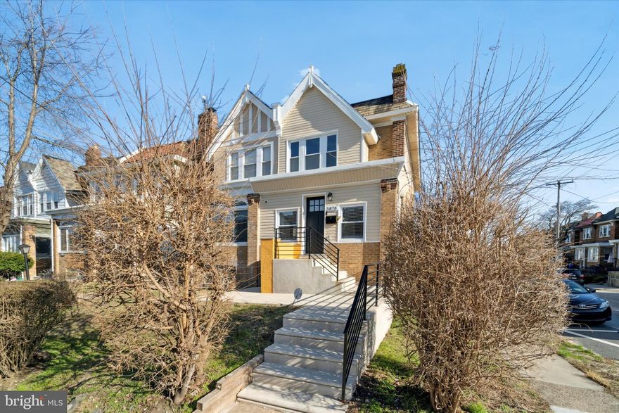 Welcome to 5878 Malvern Avenue, a beautifully updated 3 bedroom, 2 full and 1 half bathroom home nestled on a quiet block in the Wynnefield neighborhood of Philadelphia. With a seamless open-concept layout, modern finishes, and thoughtful upgrades throughout, this home is designed for both comfort and style. Step inside to discover an inviting living space that flows effortlessly into the stunning kitchen – perfect for gathering and entertaining. The kitchen boasts rich cabinetry, sleek granite countertops, stainless steel appliances, a stylish tile backsplash, and a spacious island with seating for four. Elegant chair moldings, wall frames, recessed lighting, and new flooring add character and charm to the entire first floor. Upstairs, the primary suite offers a modern accent wall, a walk-in closet, and a beautifully appointed en-suite bathroom. Two additional bedrooms and a full hall bathroom complete the second level. The fully finished basement expands the living space, offering endless possibilities – whether as a media room, game area, home gym, or office. A half bathroom, laundry room, and access to the attached one-car garage add convenience and functionality. Thoughtfully updated in 2023, this home features a new energy-efficient water heater (2023), central air HVAC system (2023), an upgraded 100-amp electrical system (2023), and new plumbing and electrical throughout (2023). Located close to Fairmount Park, restaurants, shopping, and major routes for easy access to Center City and surrounding areas, this move-in-ready home is a must-see. Don't miss your chance to own this beautiful, move-in-ready home!